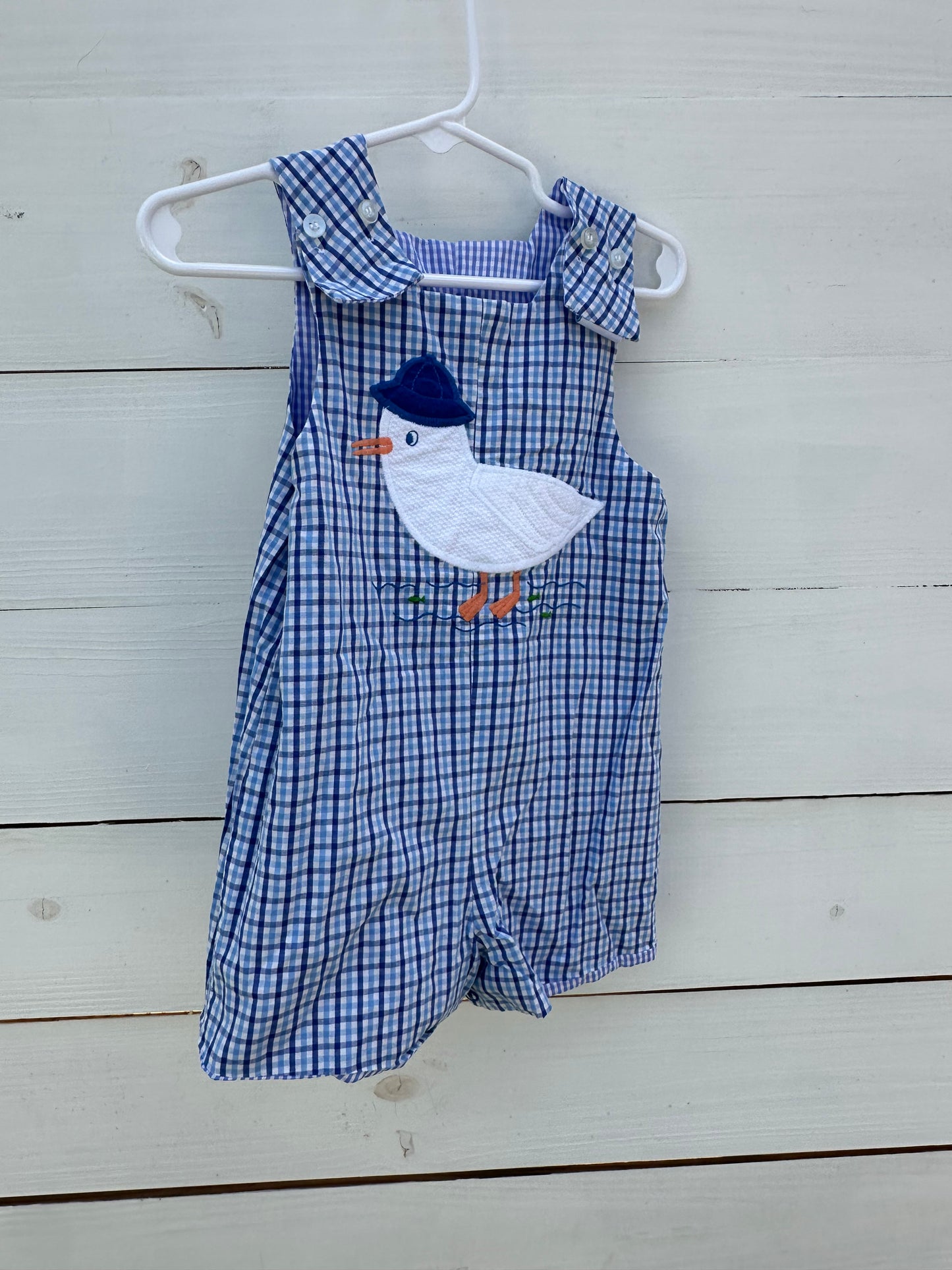 18M - Bailey Boys Reversible Jon Jon Sea Gull & Baseball American Flags