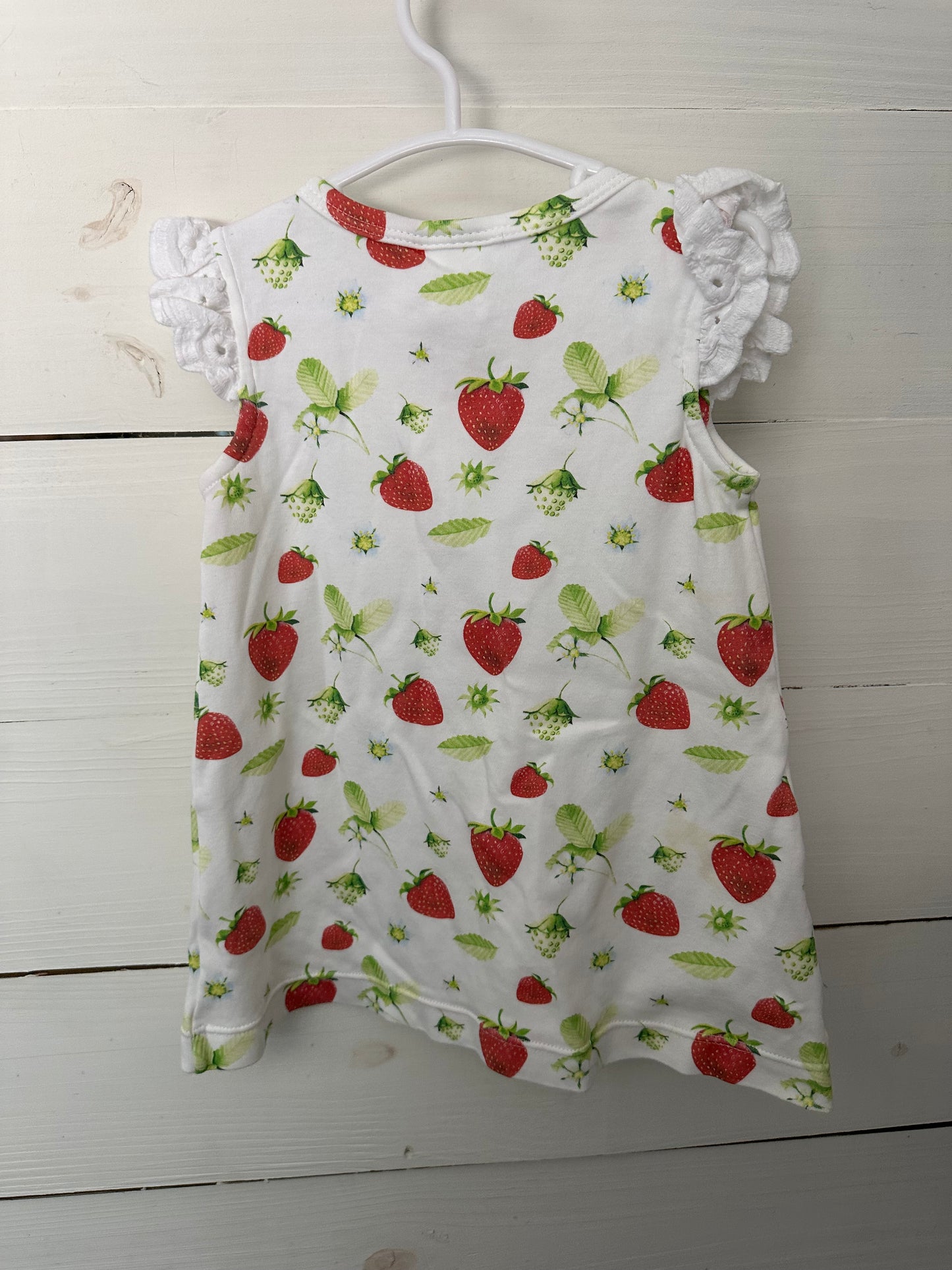 12M- The Oaks Apparel 100% Pima Cotton Strawberry Dress