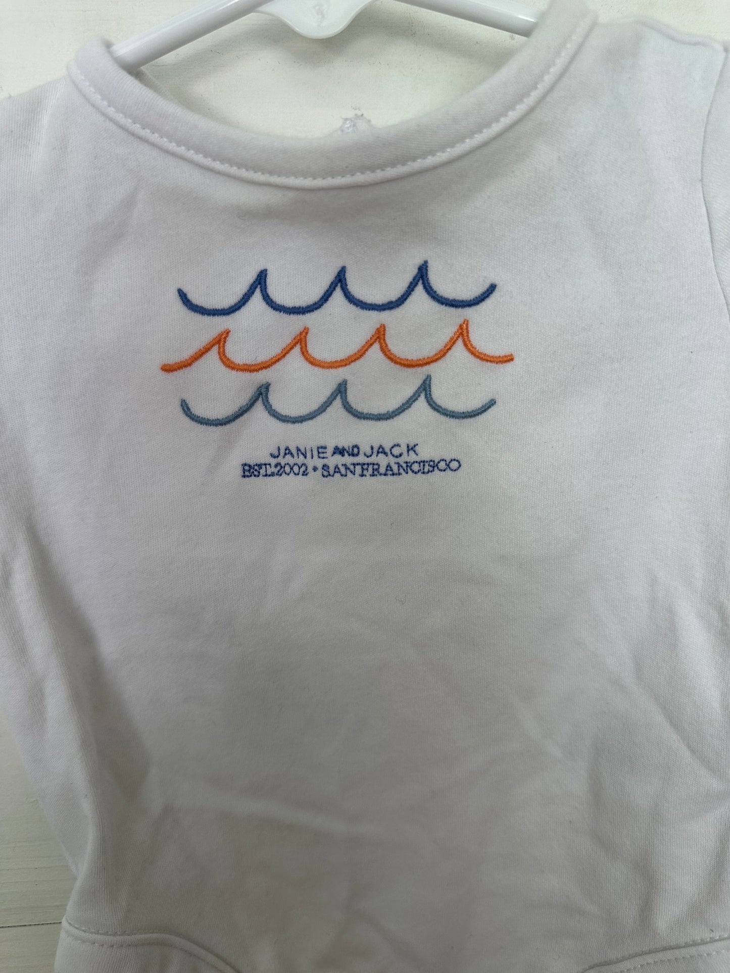 0-3M - Janie & Jack Onesie with Waves