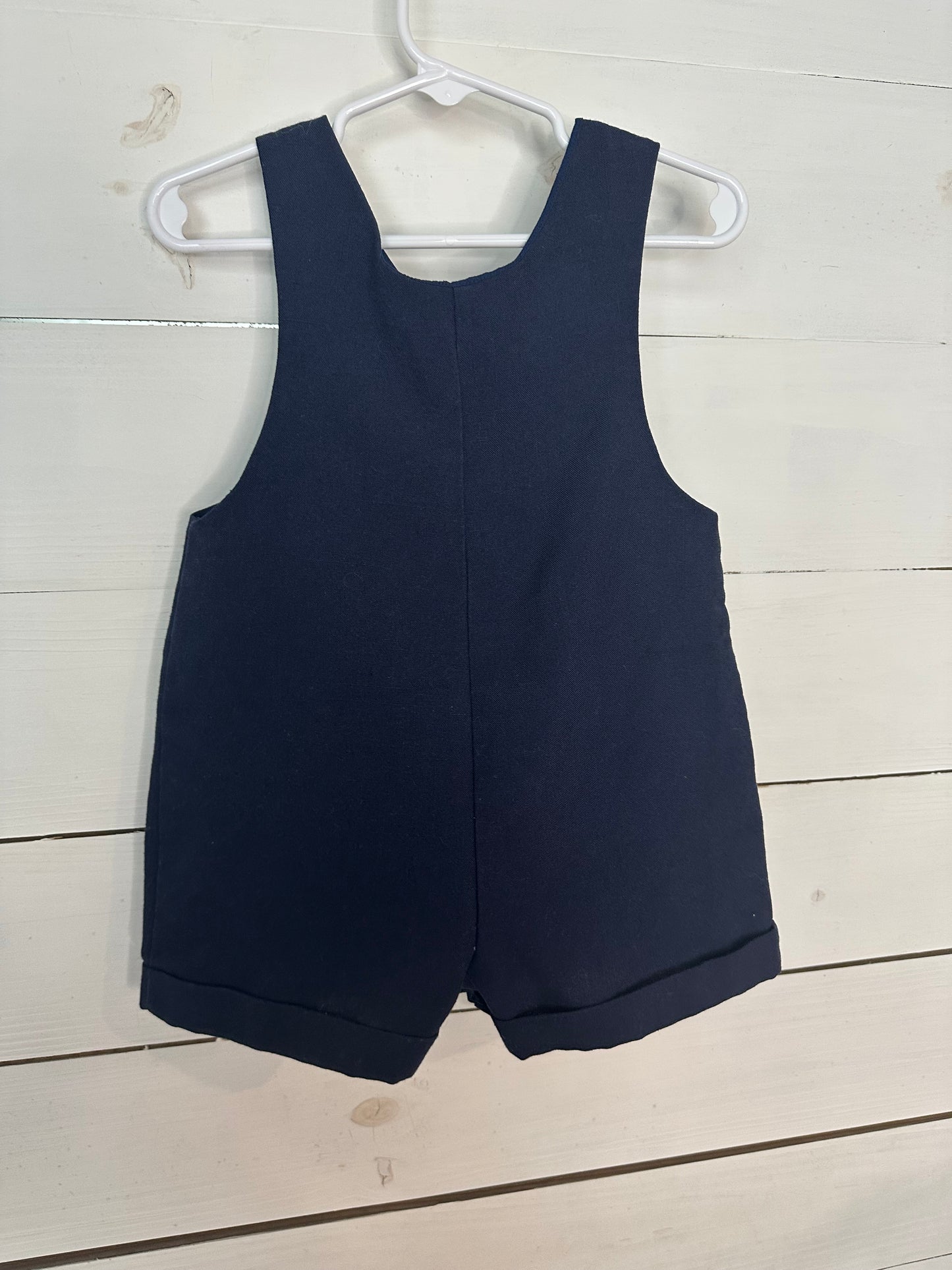 18M - Navy Blue Jon Jon with Nautical Embroidery