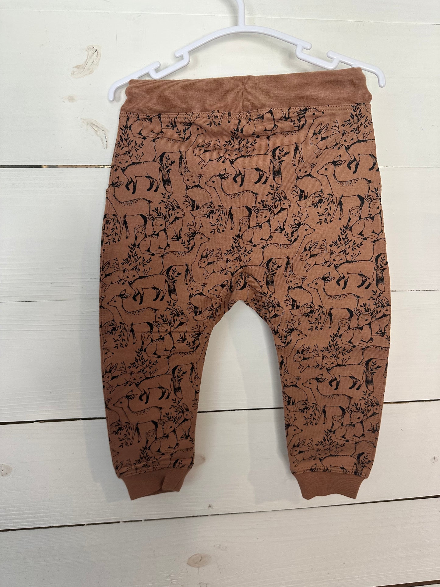 12/18M - Rylee + Cru Brown Pants with Woodland Animals
