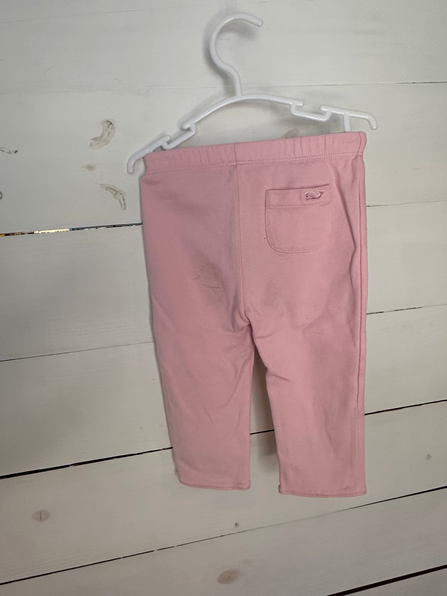 6-12M - Vineyard Vines 2 Piece Pant and Shirt Set Pink and Purple Whales