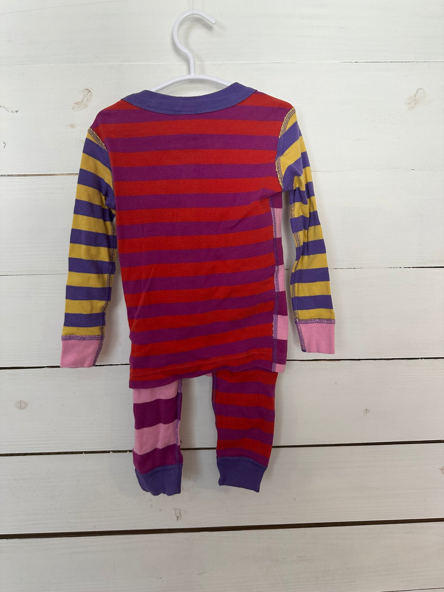 3T - Hanna Anderson Pink and Purple Striped Jammies