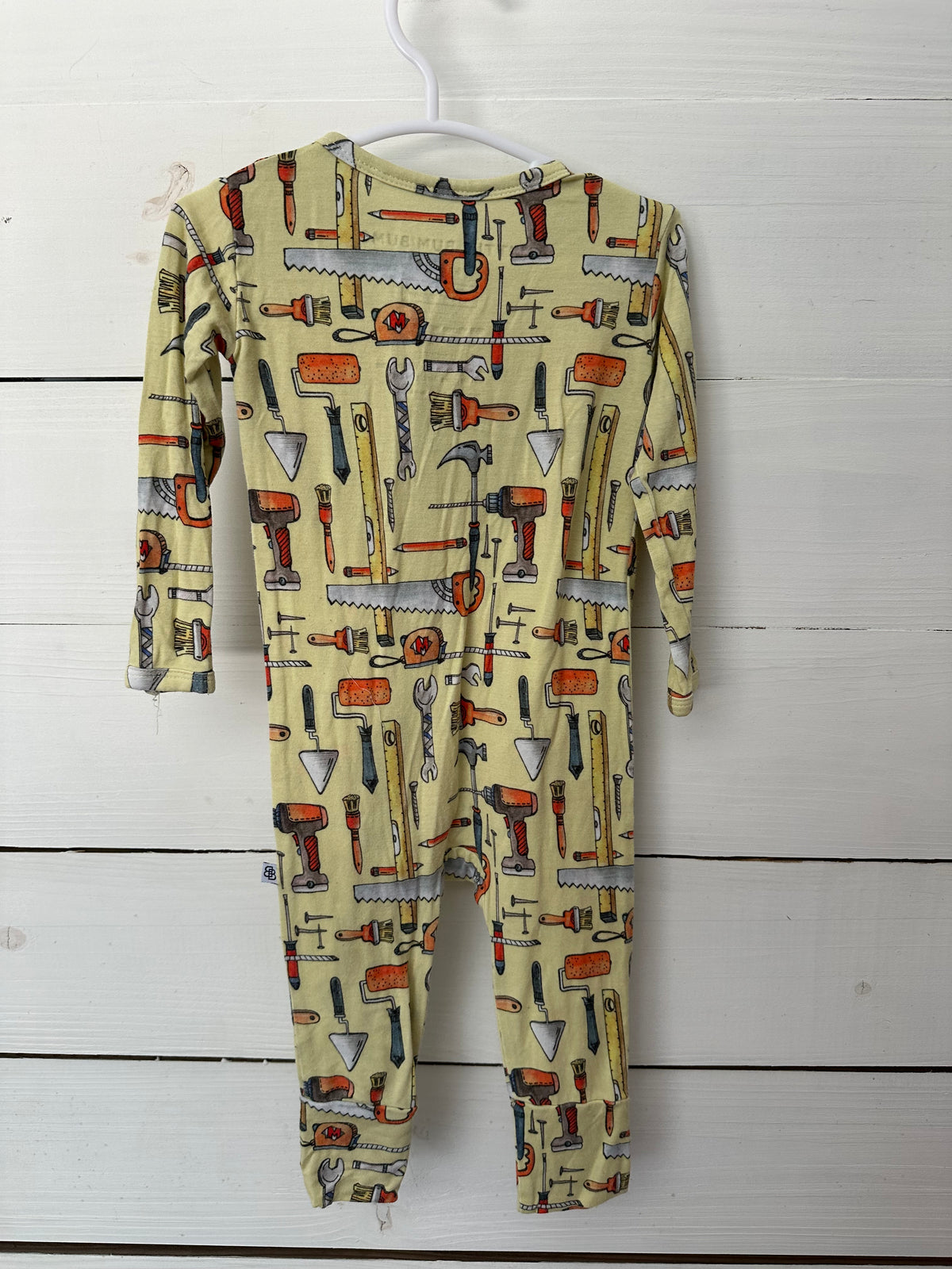 6-9M Little Bum Bums Yellow Construction Tool Jammies