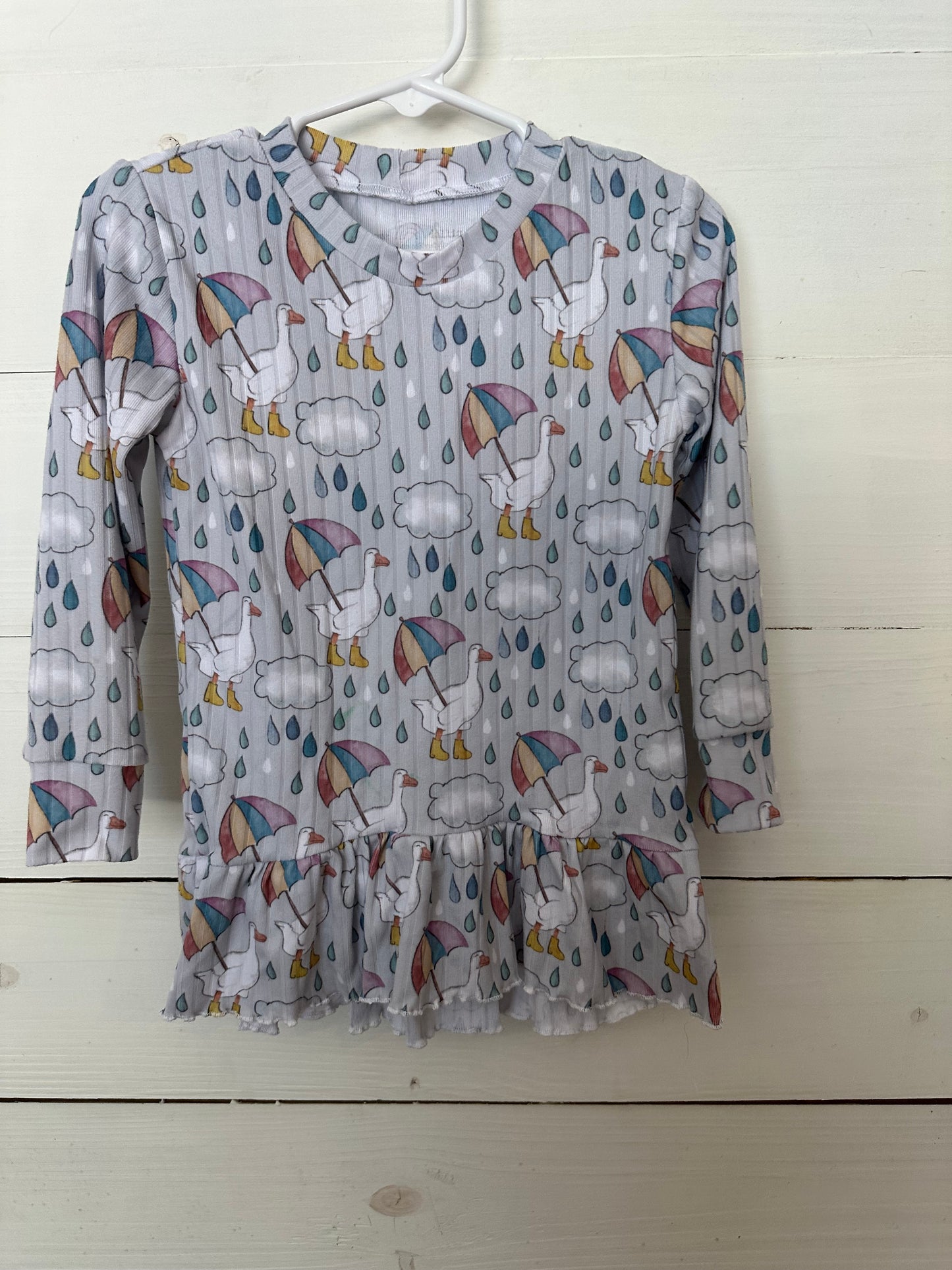 Goose with Umbrella and Rain Clouds Shirt