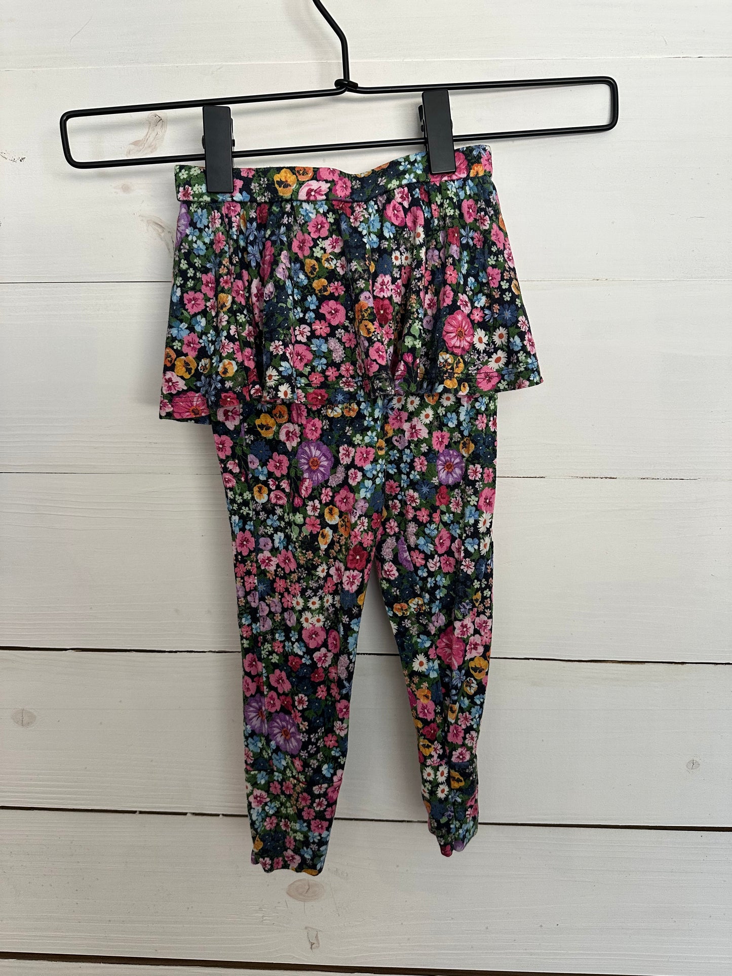 2T - Posh Peanut floral bamboo leggings with built in skirt