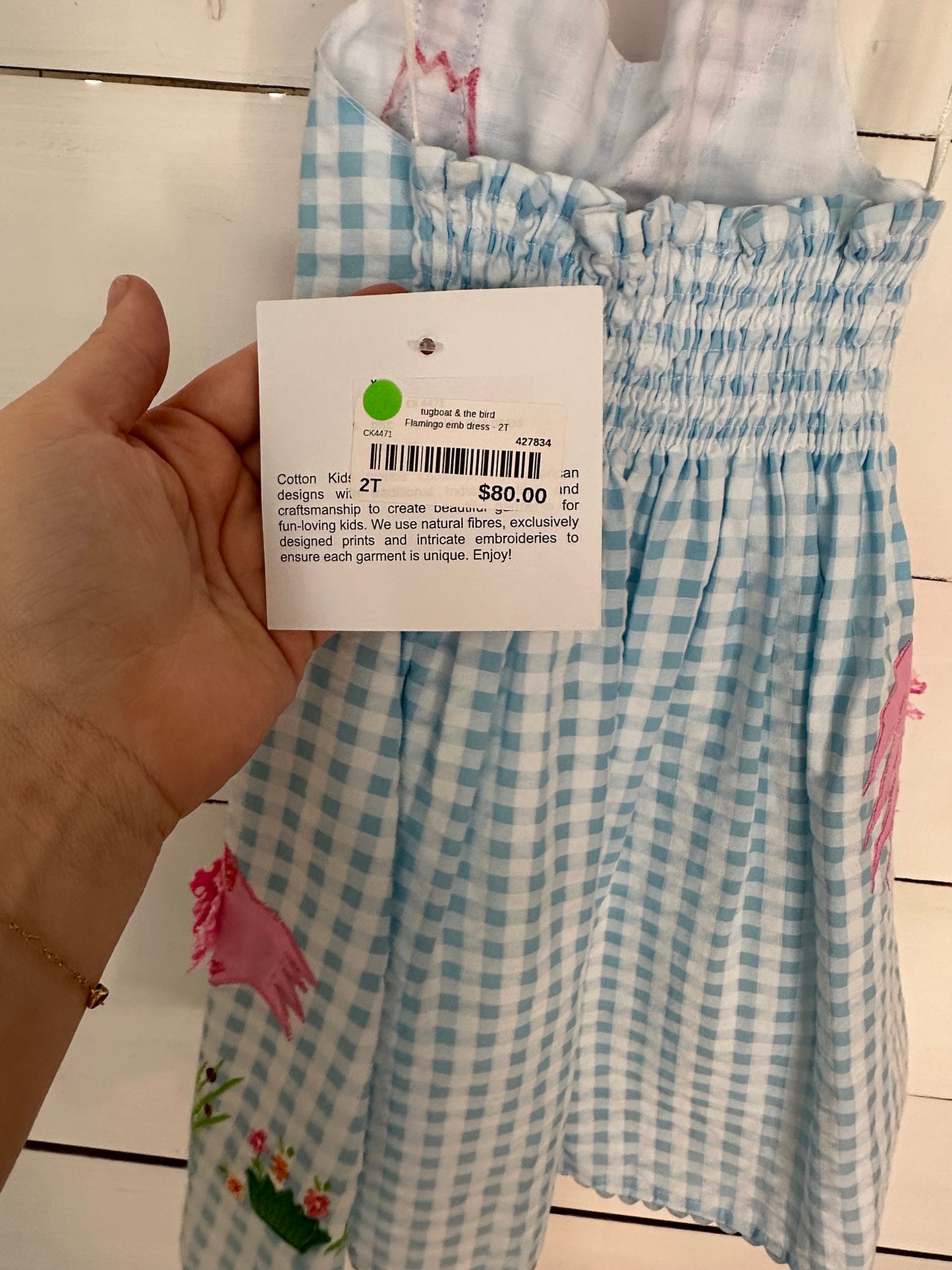 2T - Cotton Kids NWT Flamingo Halter Dress
