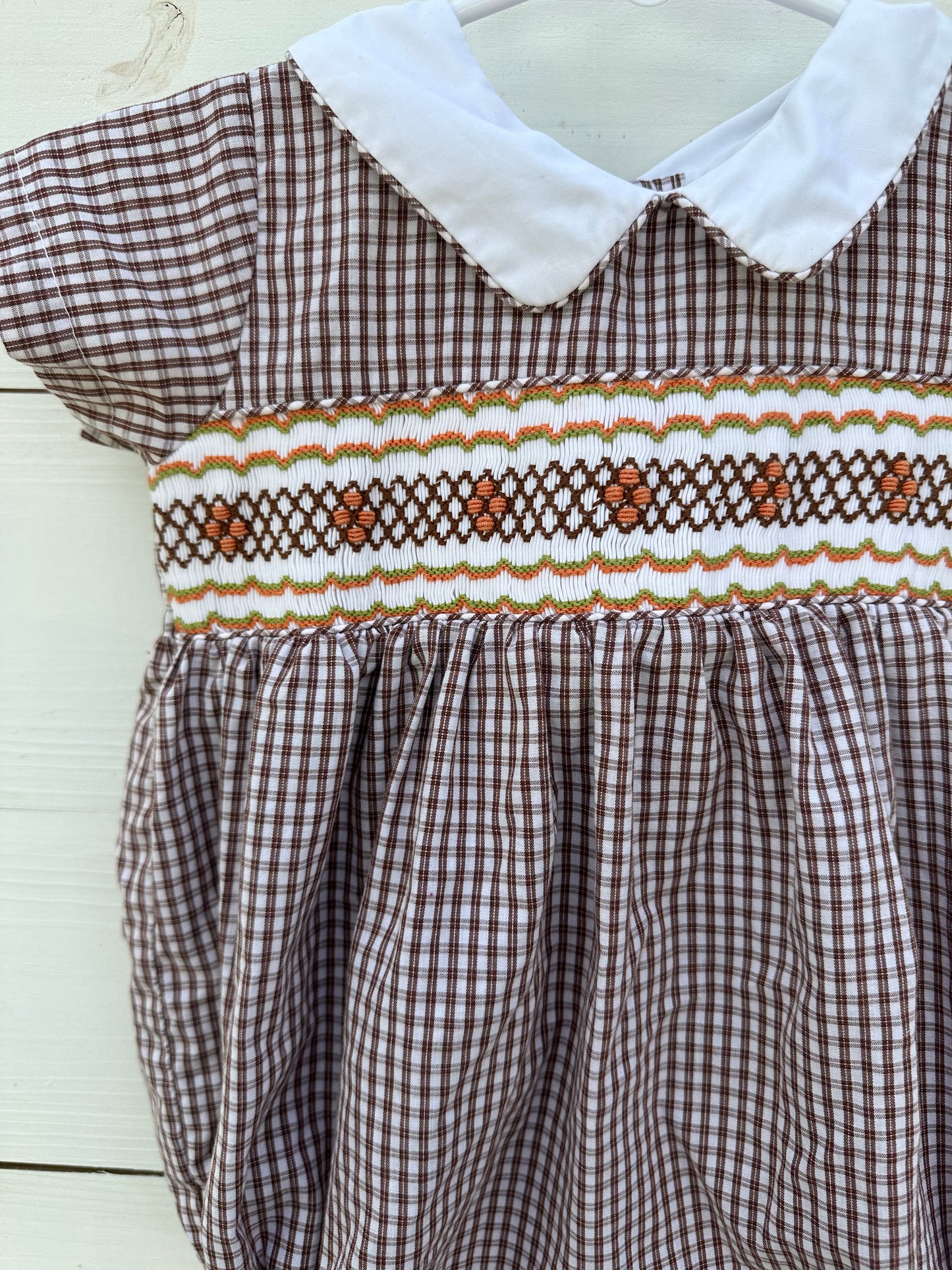 9m - Lulu Bebe Fall Smocked Bubble