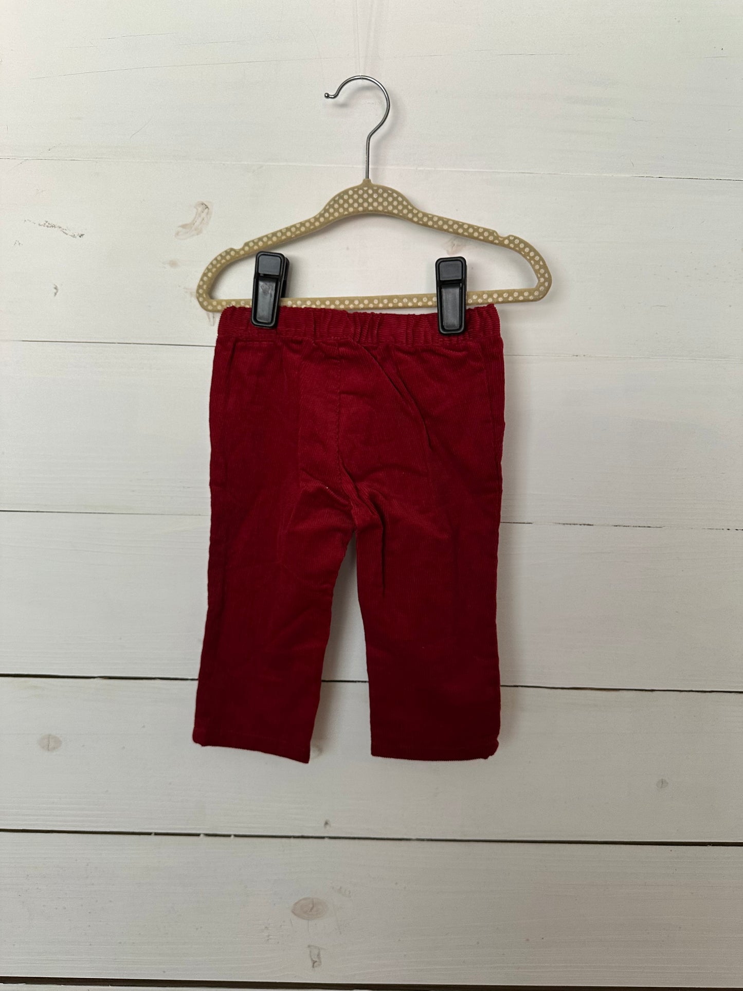 Starting Out Christmas Outfit - Corduroy Pants , Sweater with Santa , and gingham dress shirt