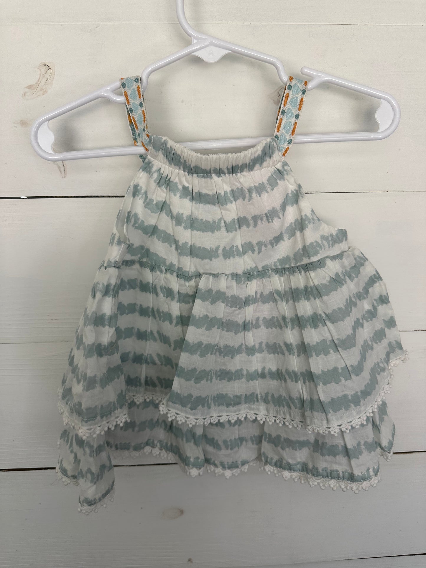 18M - Seafoam Green Tie Die Shirt with Eyelet Detail and matching shorts - NWT Tommy Bahama