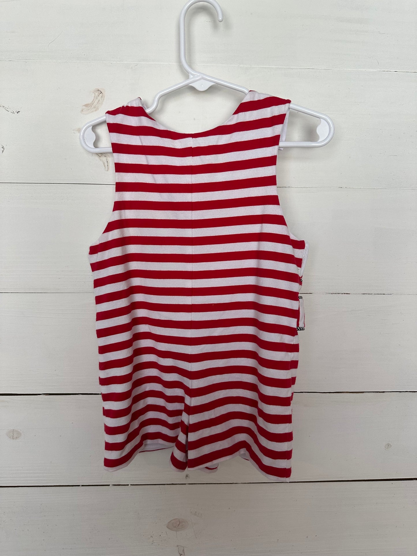 Banana Split Red Stripe Mickey Mouse Smocked Jon Jon
