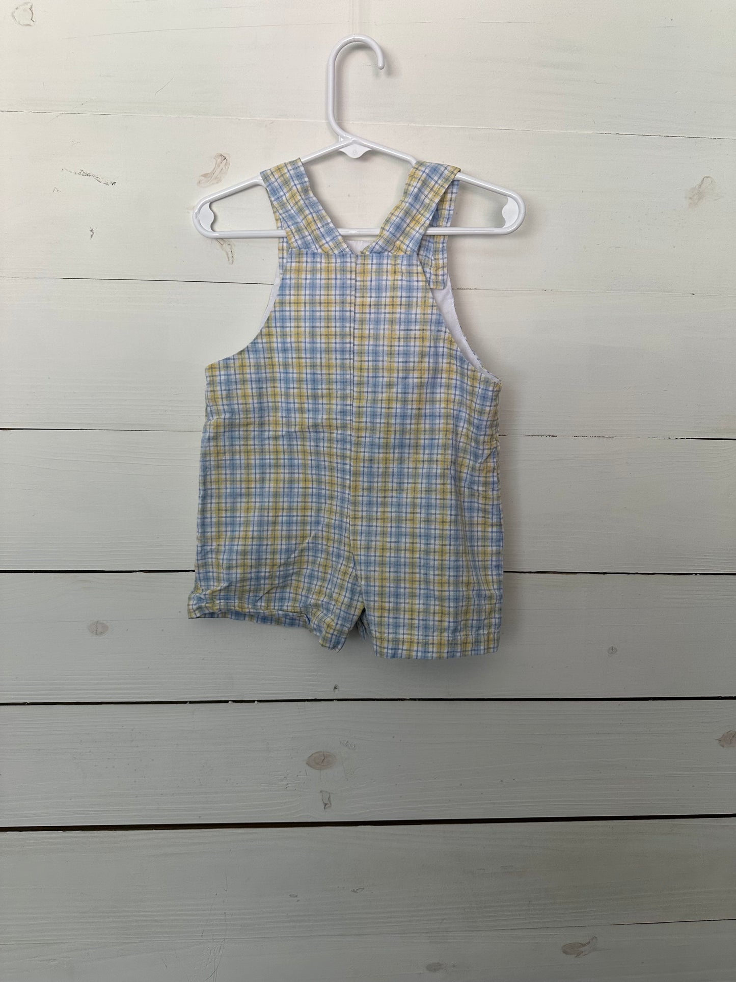 Starting Out Jon Jons Yellow & Blue Plaid with Zoo Animals