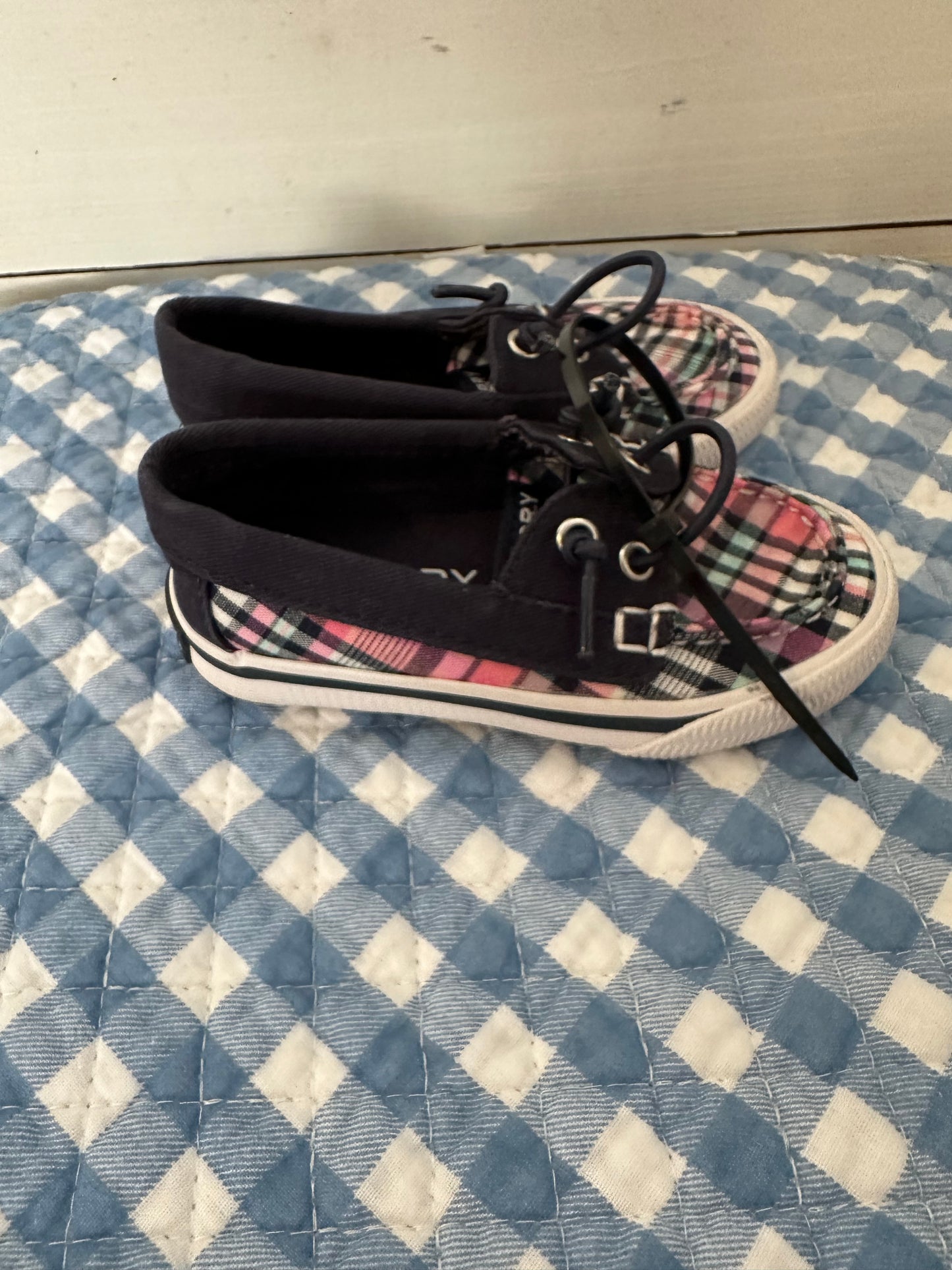 Sperrys Pink and Blue Plaid