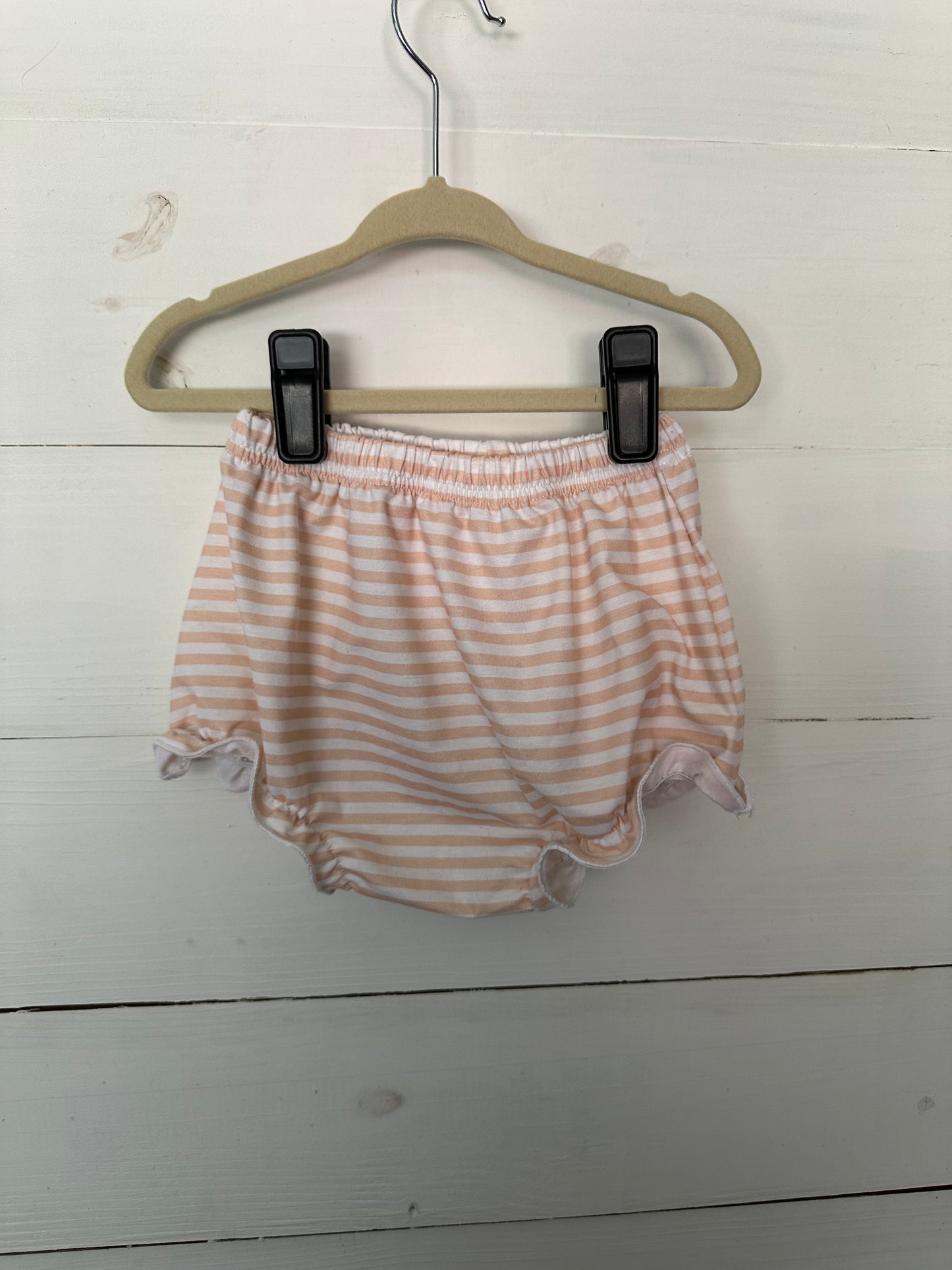 Carolina Smocks Co - Aqua ruffle top with sea animal smocks and coral striped accents/bloomers