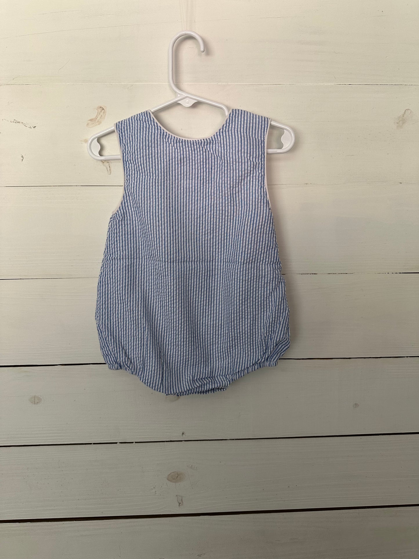 Lil Cactus Seer Sucker American Flag Romper