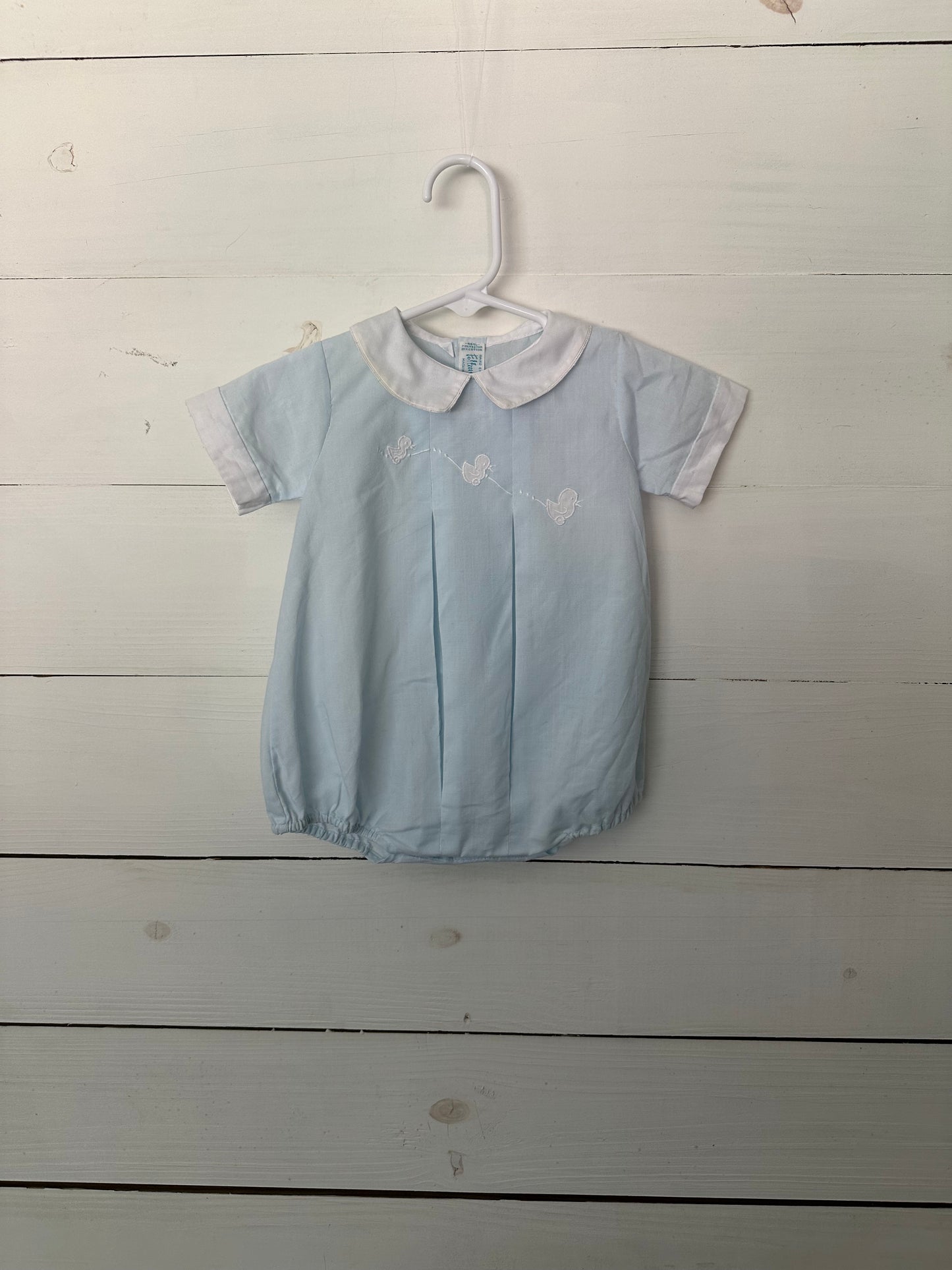 Feltman Brothers Baby Blue Bubble with Embroidered Ducks