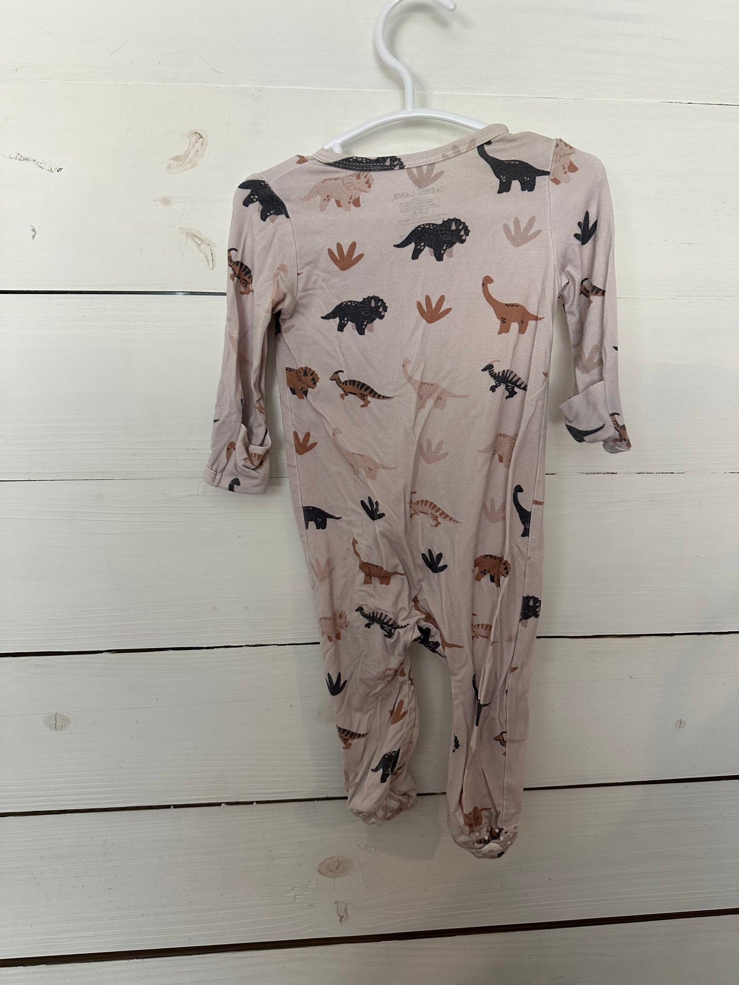 0-3 M - Caden Lane Neutral Dino Jammies