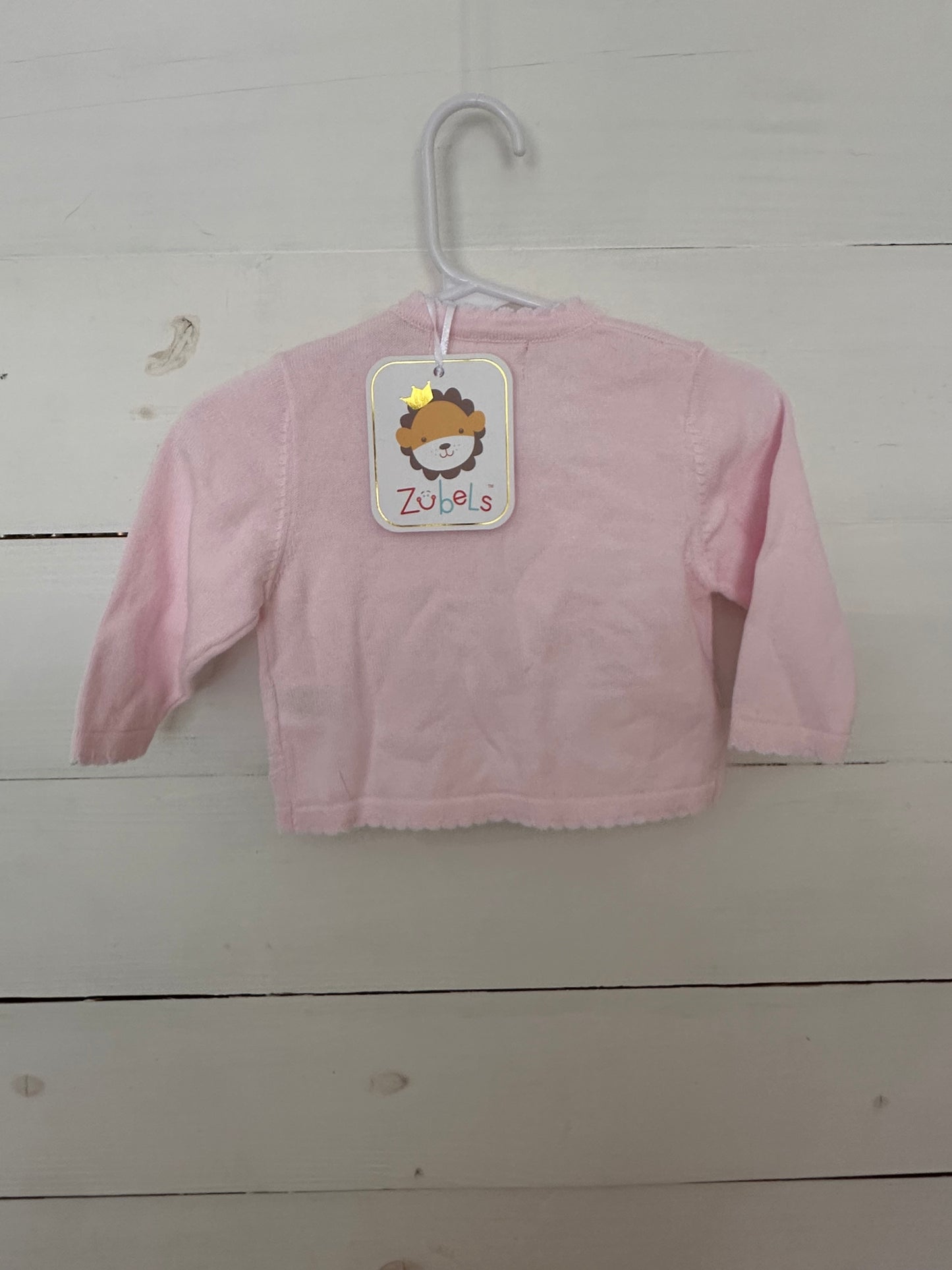 3m & 24m Zubel Pink Scallopped Sweater with Bow Embroidery New with tags