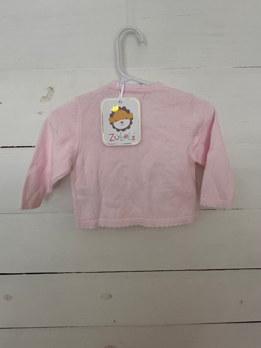 3m & 24m Zubel Pink Scallopped Sweater with Bow Embroidery New with tags
