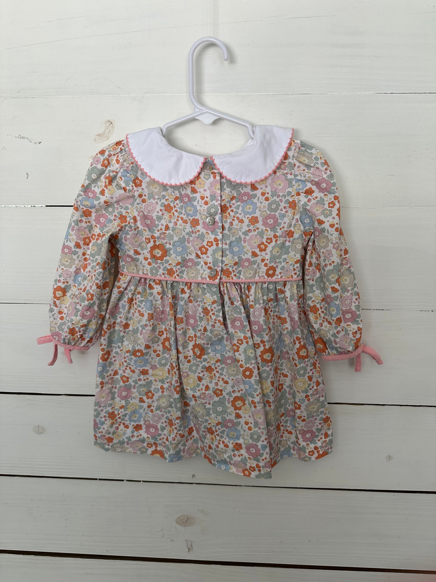 18M - Shrimp & Grits Flower Dress - Caroline Embroidered Collar