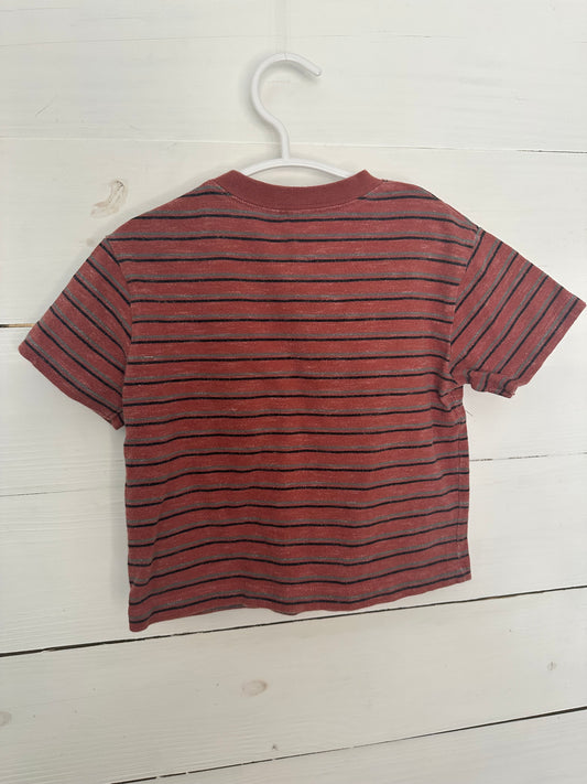 12-18M - Rylee Cru Striped Tshirt with Buttons on Shoulders