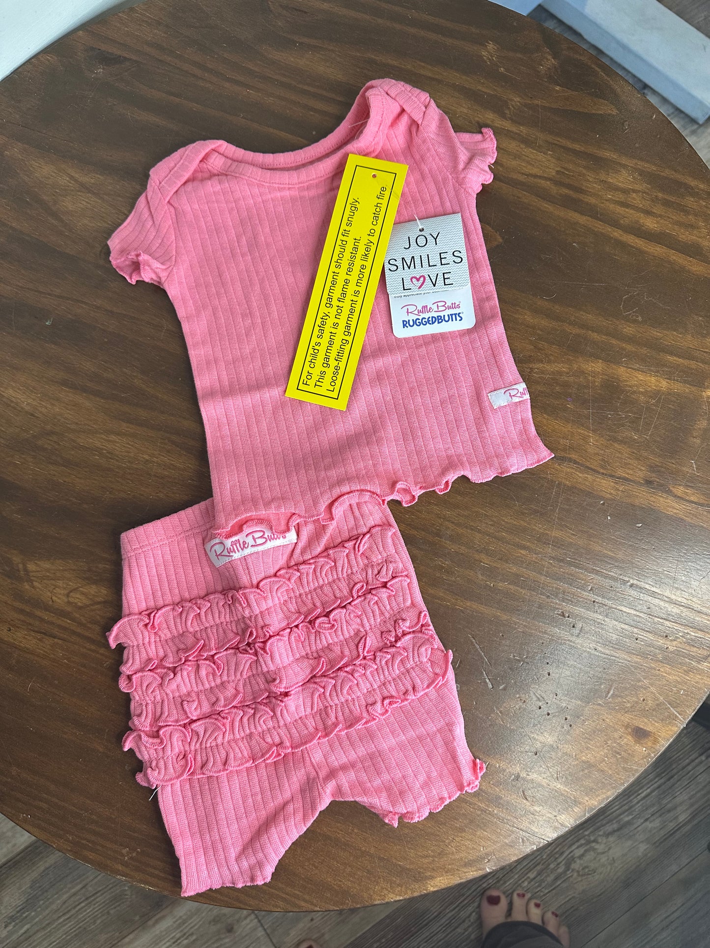 0-3M - Ruffle Butts Pink Set NWT
