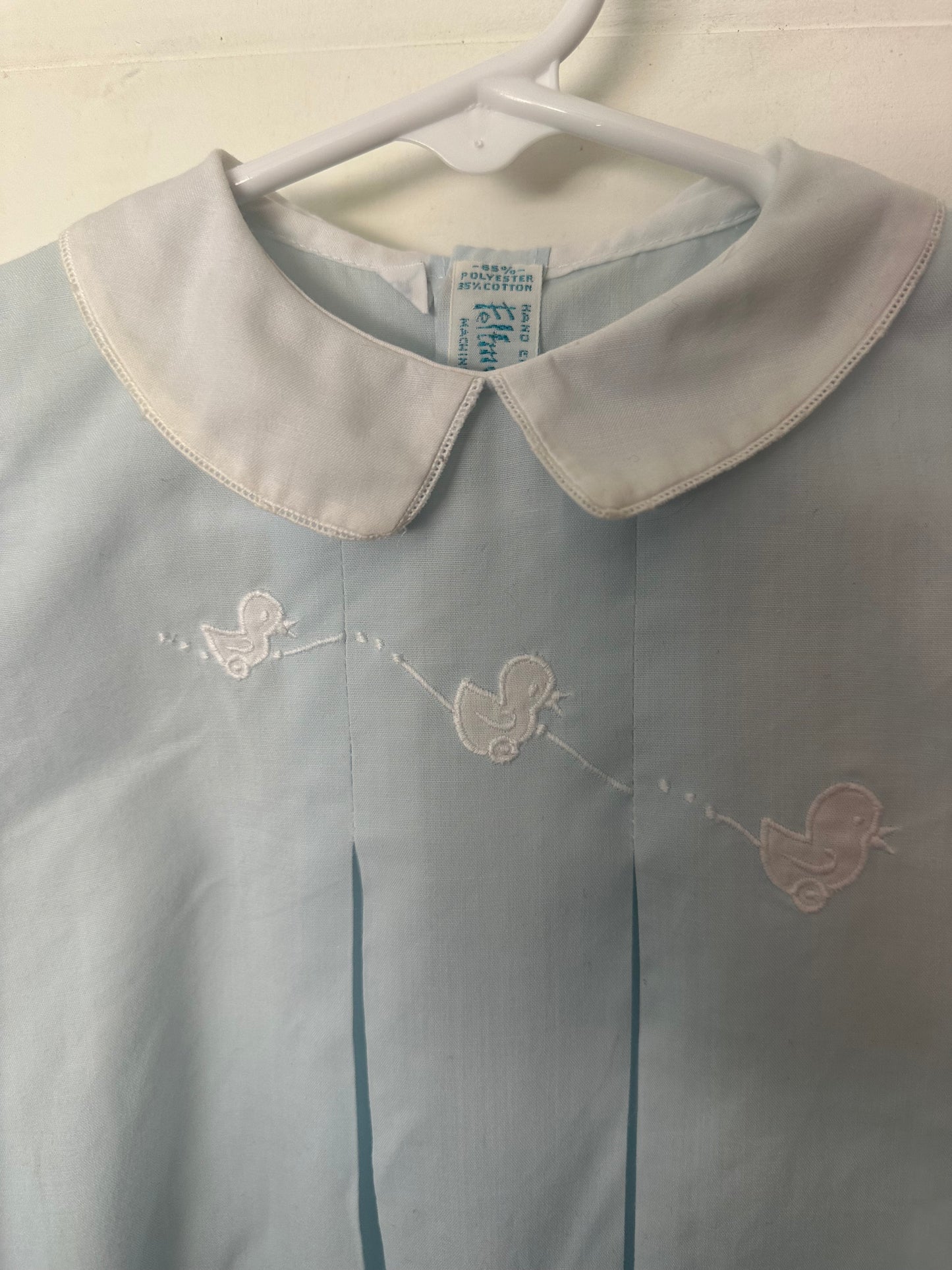 Feltman Brothers Baby Blue Bubble with Embroidered Ducks