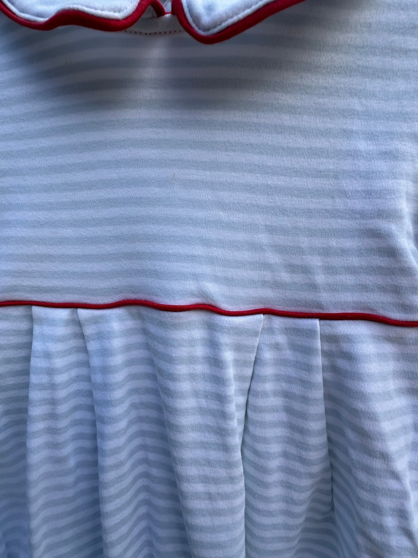 TBBC Blue Stripe & Red Trim Collared Bubble
