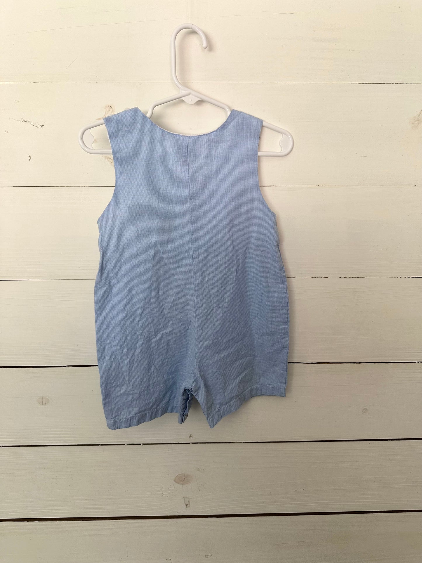 Ella Kay’s Closet - Blue Gingham Smocked Crab Jon Jons