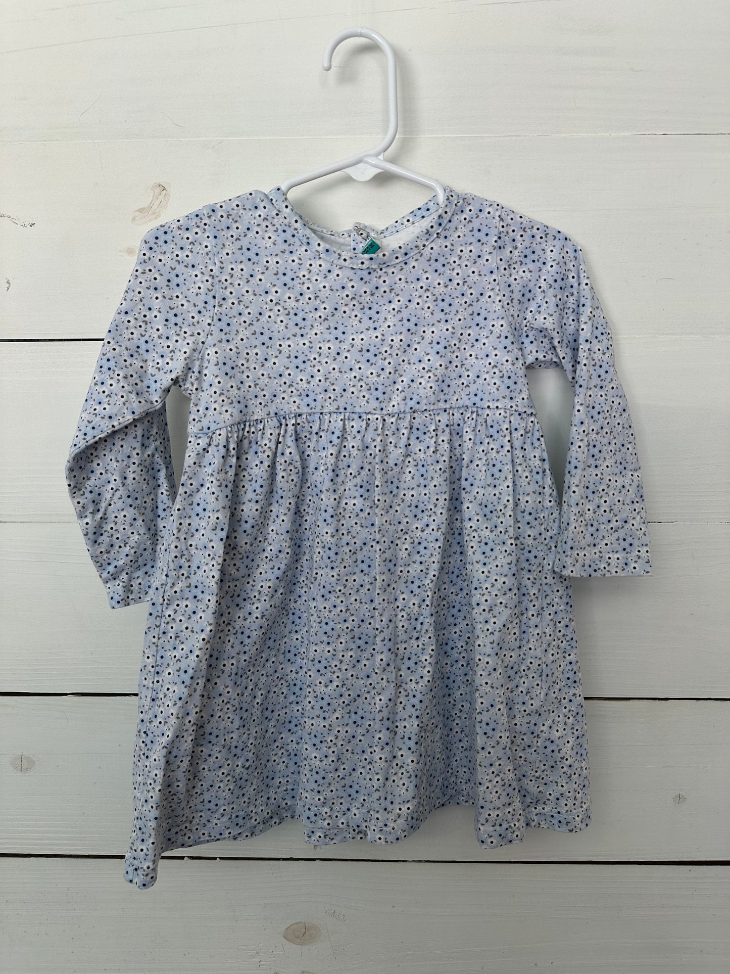 2/3T - Blue Floral Dress ( Made in Spain - Top Top)
