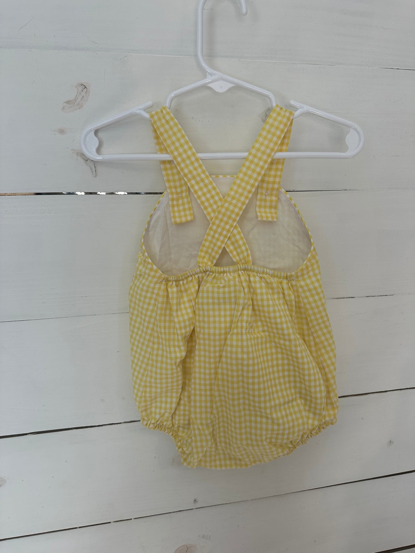 6M - James & Lottie Yellow Gingham Bubble/Sunsuit