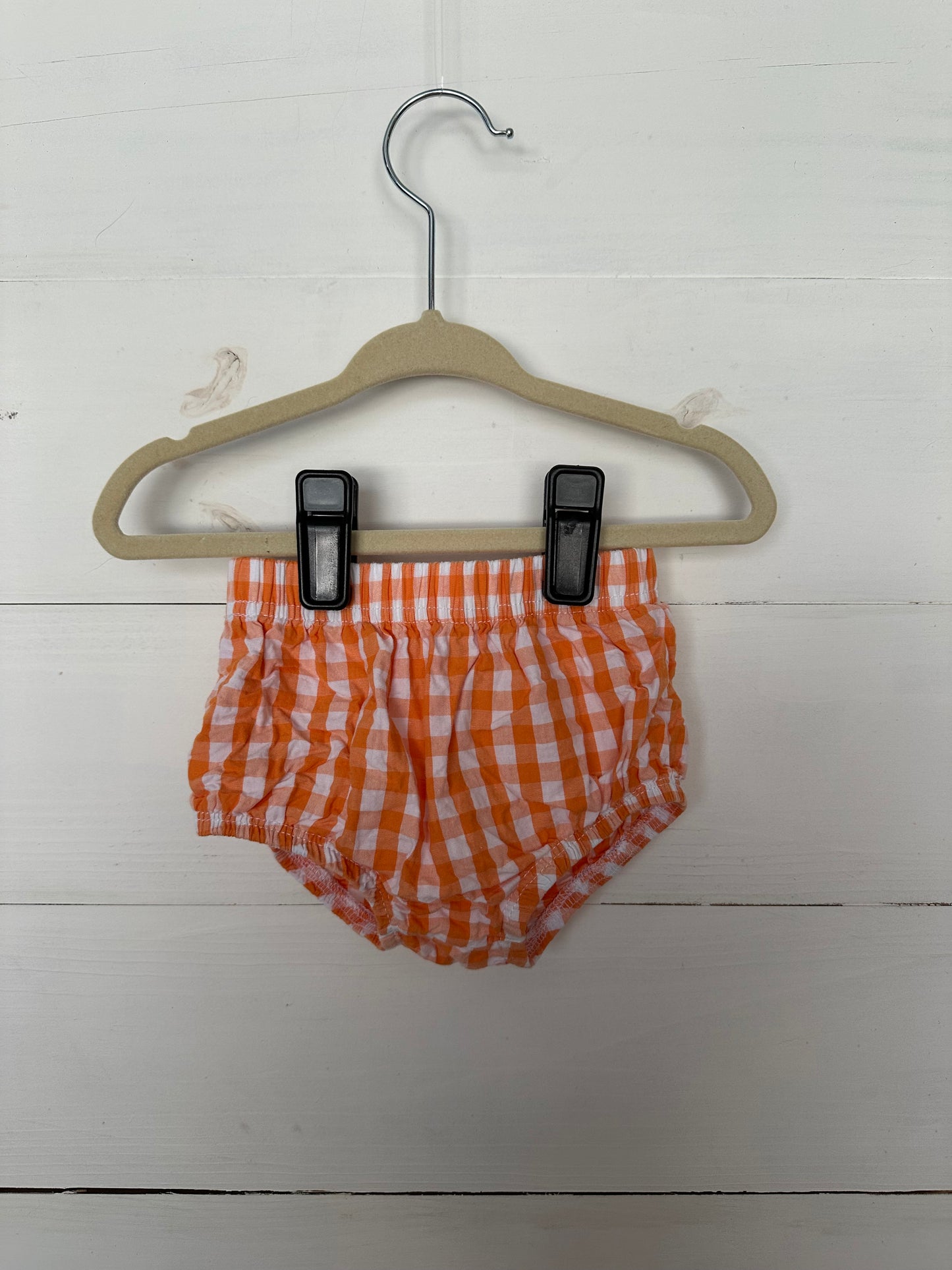 Bayou Blanks Orange Gingham Diaper Cover