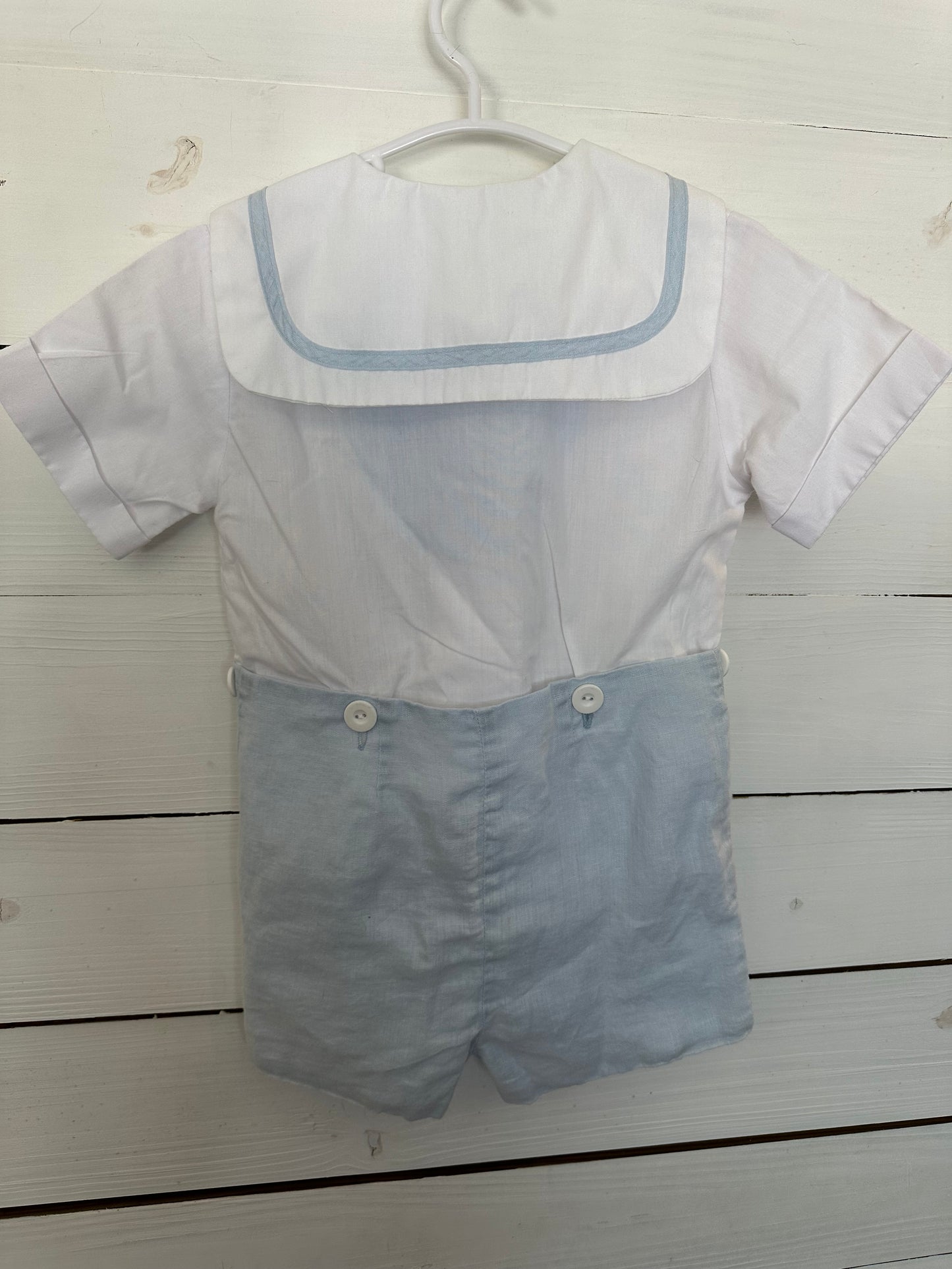 4T - Chabre - Baby Blue and White Bobby Suit