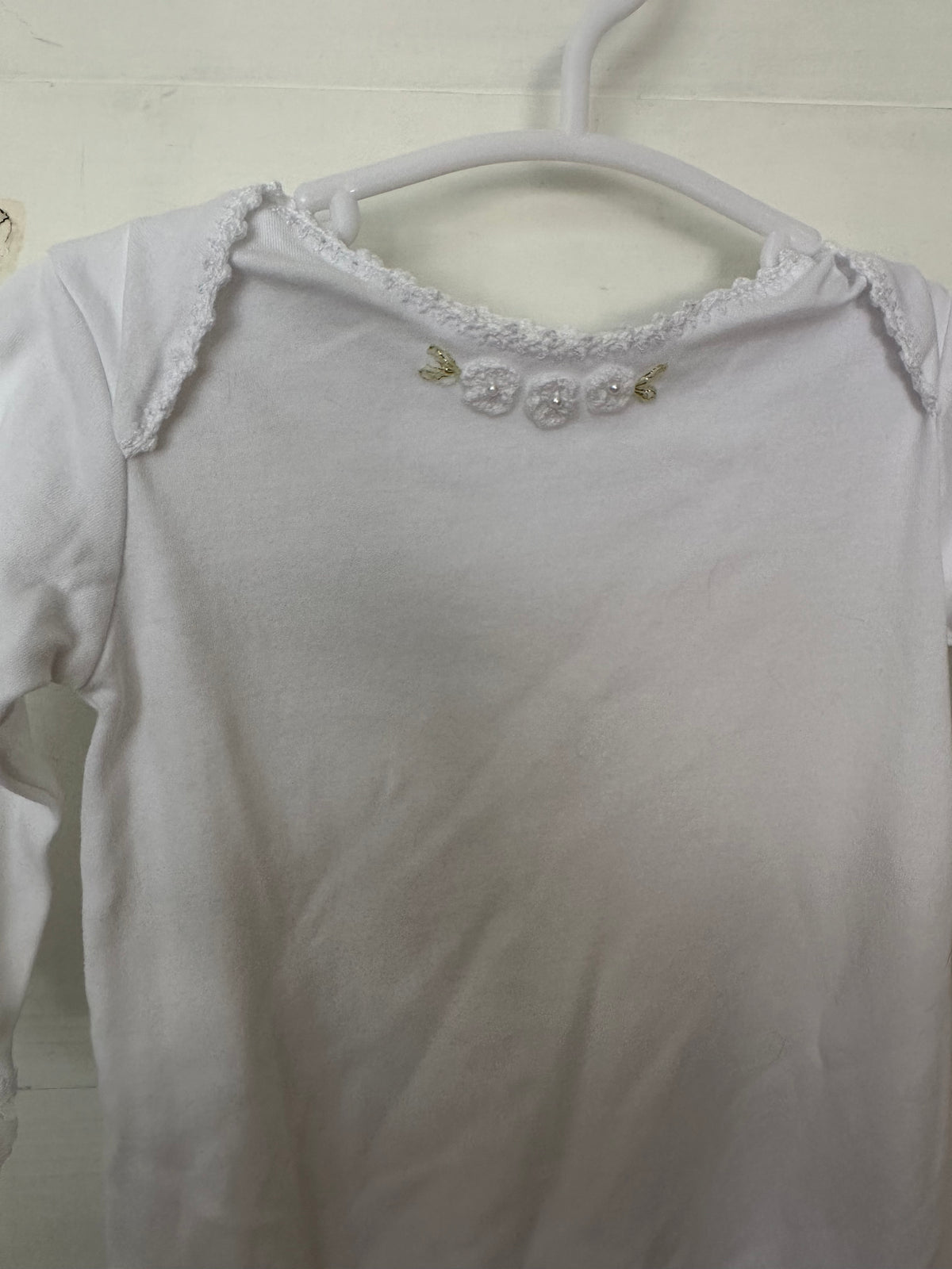 0-3M - Victoria Kids White Lace Gown