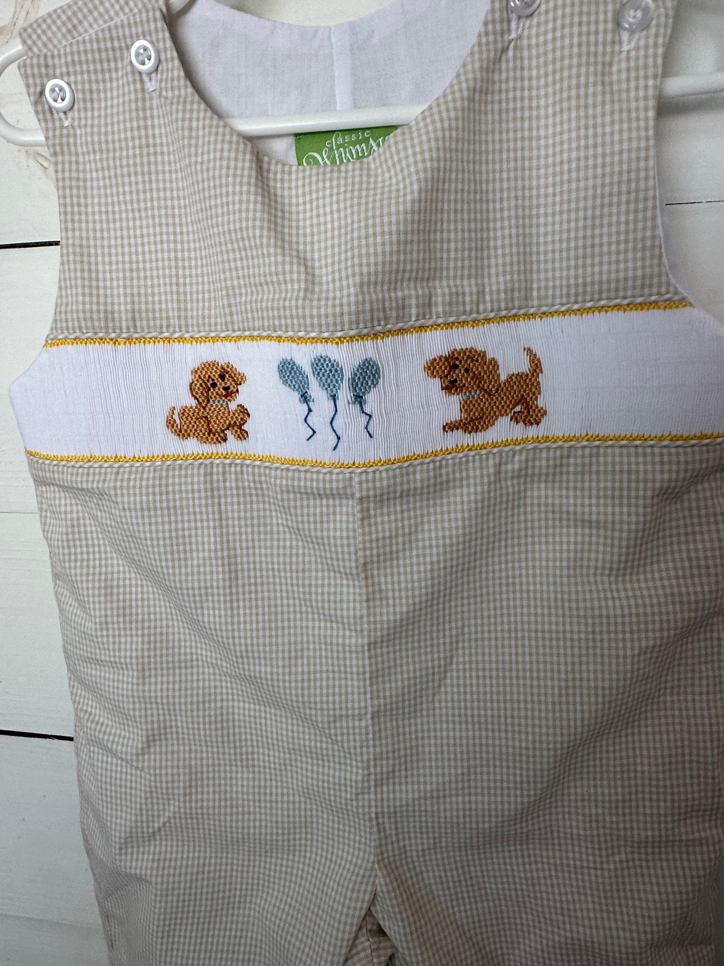 18M - Classic Whimsy Longall with Smocked Birthday Puppies