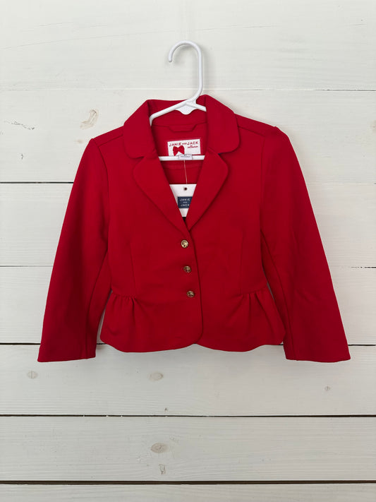 2T - Red Riders Coat with Gold Button Details - NWT