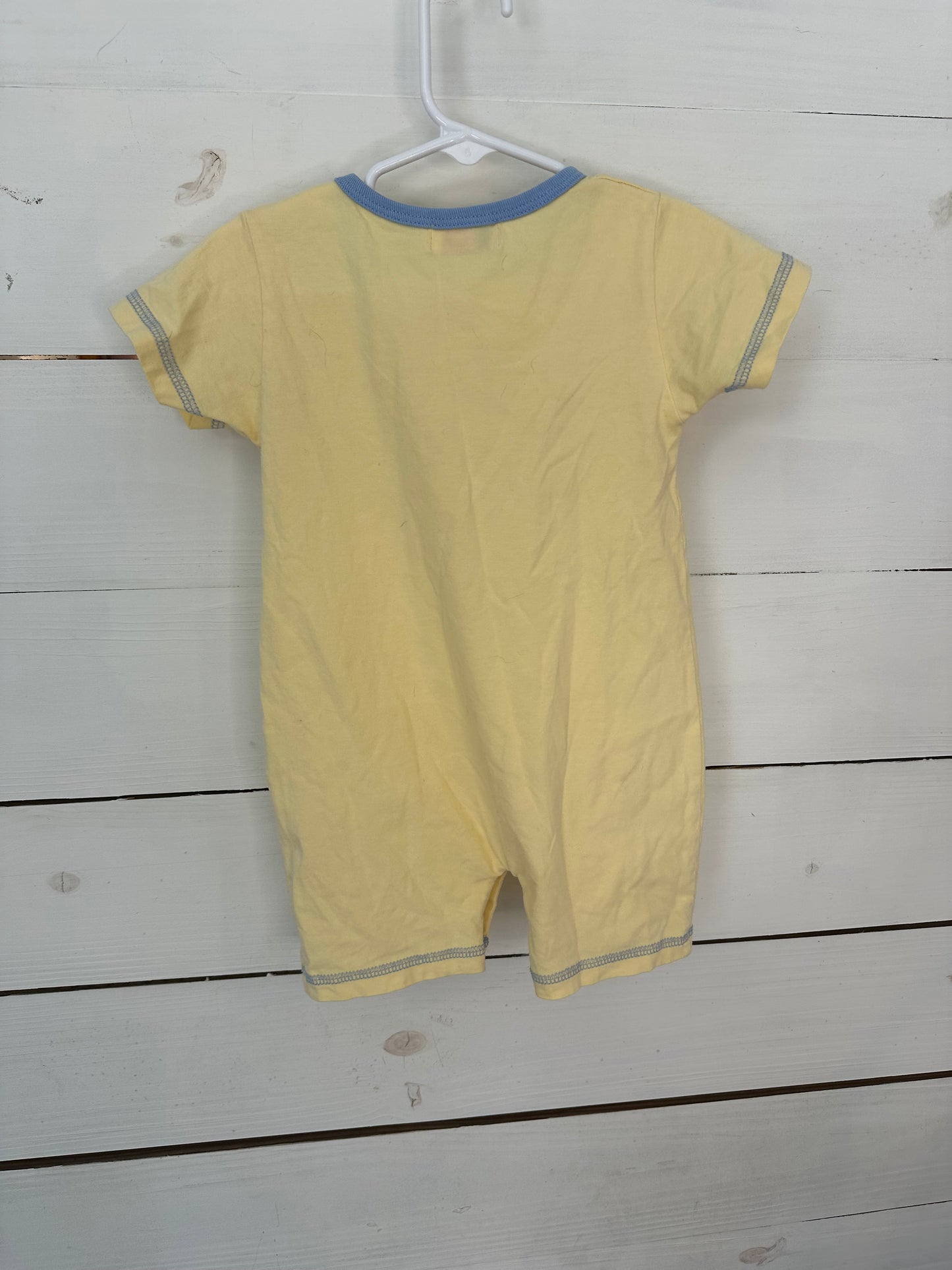 18M - Baby Luigi Yellow Romper with Appliqued Bunny