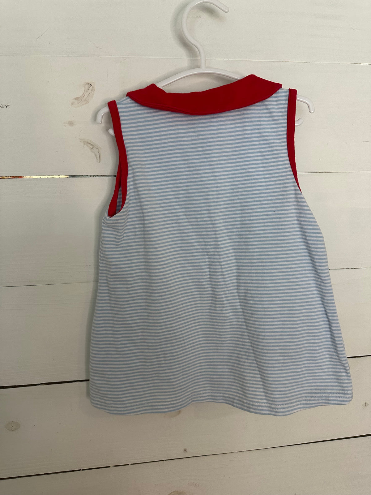 2T - PB& J Blue and White Stiped Top with Red Crabs and Matching Diaper Cover