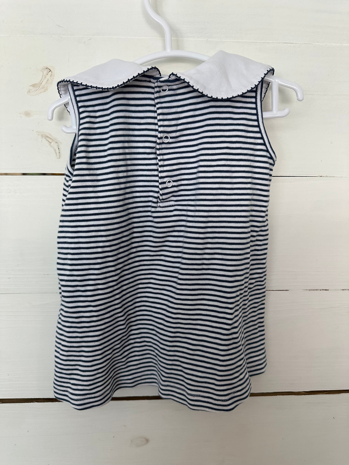 9M - Kissy Kissy Navy Blue Striped Diaper Set