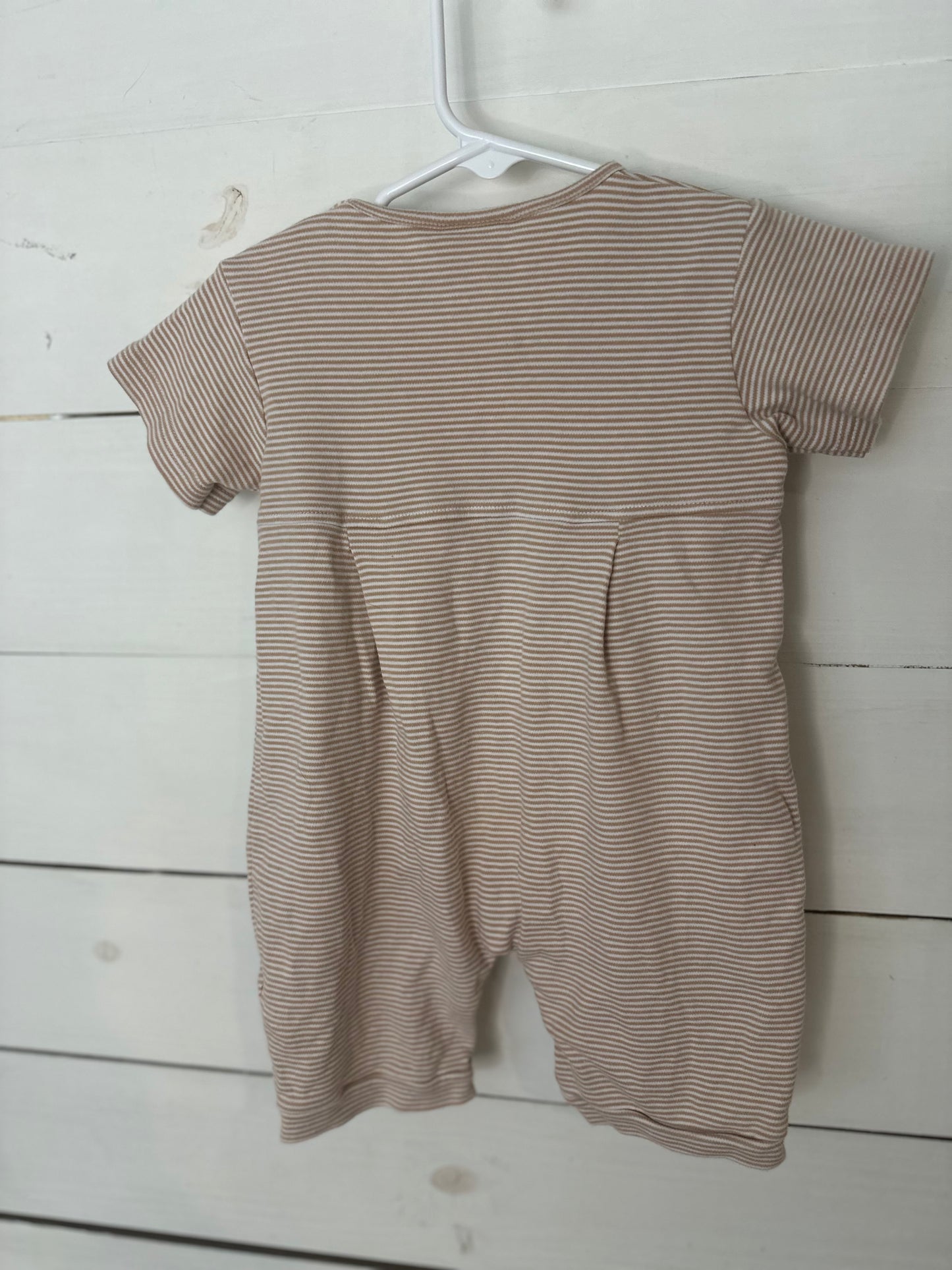 18M - Squiggles Taupe Striped Romper