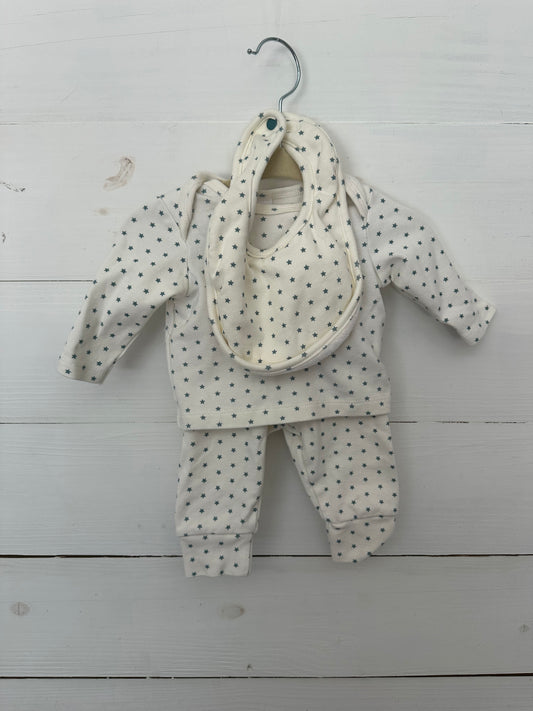 Starting Out Star Shirt/Pants Jammies with Bib