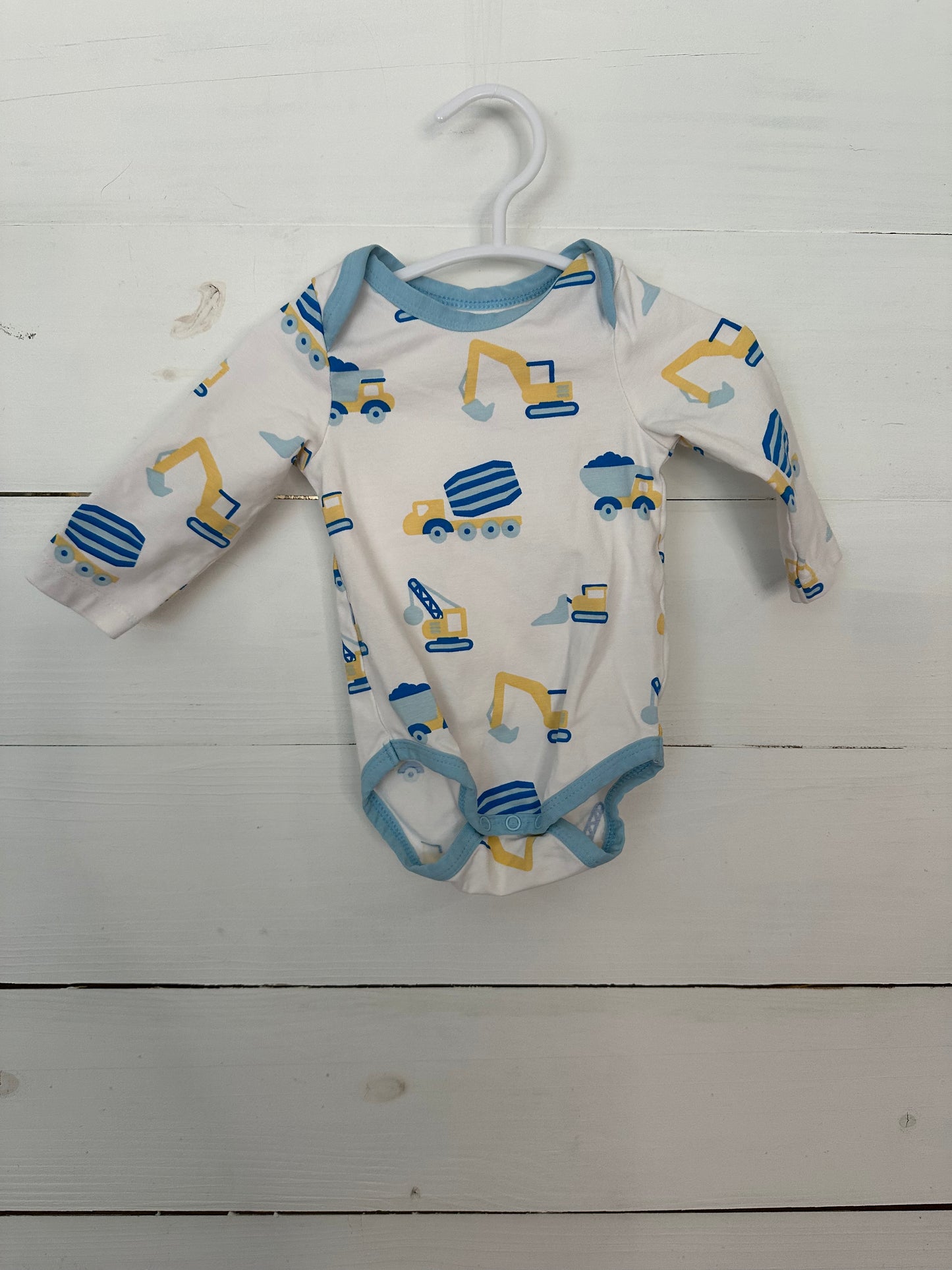 0-3M- Diggers Onesie - Monica & Andy