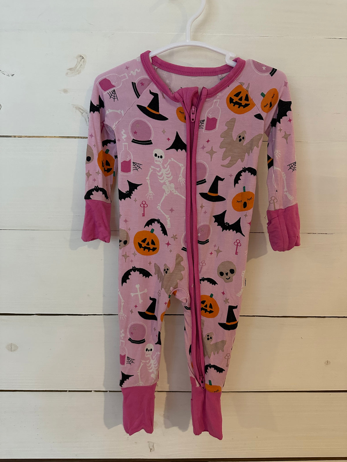 0-3M - Little Sleepies Pink Halloween Pajamas