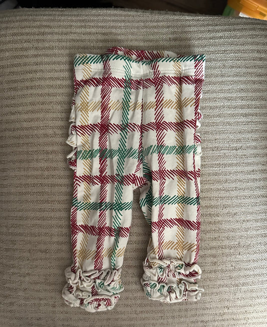 0-6M - Ruffle Butts Christmas Plaid Pants