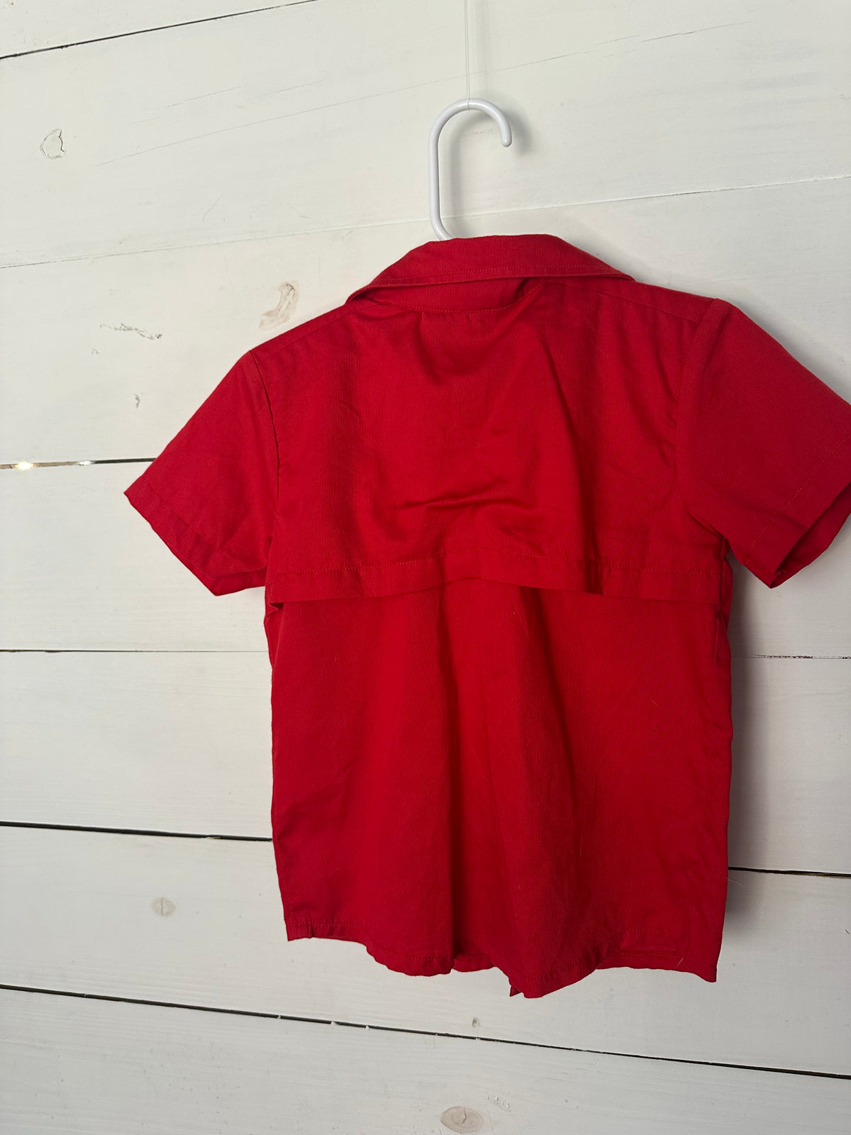 2T - MK Clothing Designs Red Button Up Mickey Mouse Shirt