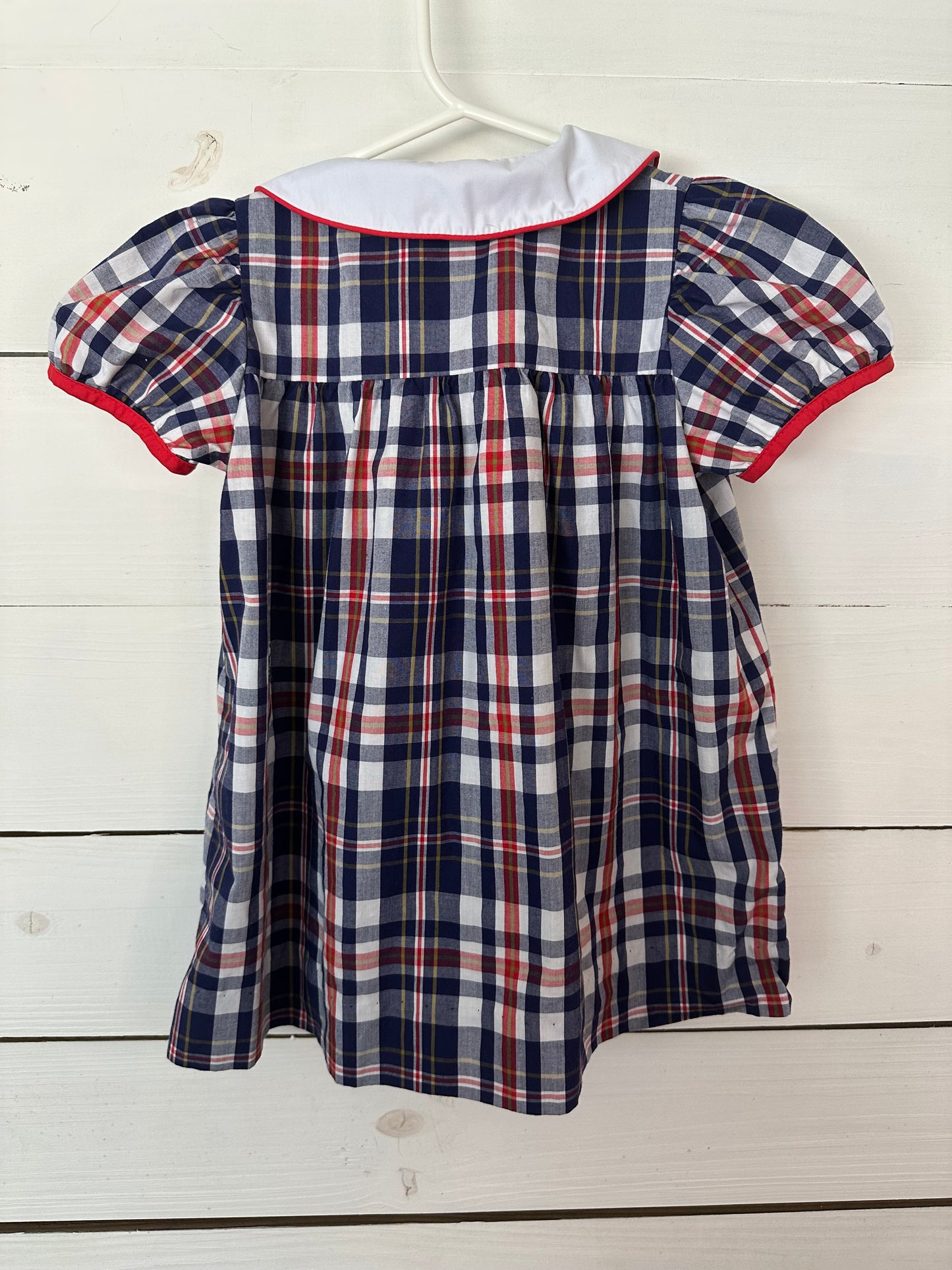 2T - TBBC Navy and Red Back to School Button Up Dress