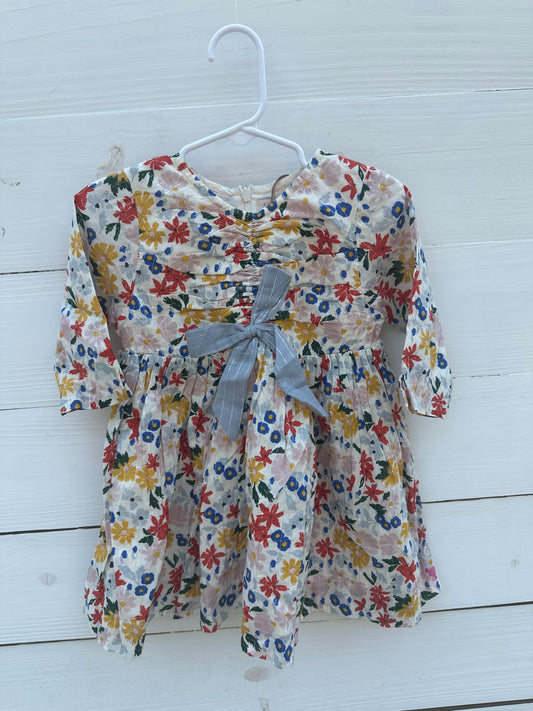 2t- Floral and Striped Dress - Pink Chicken NWOT
