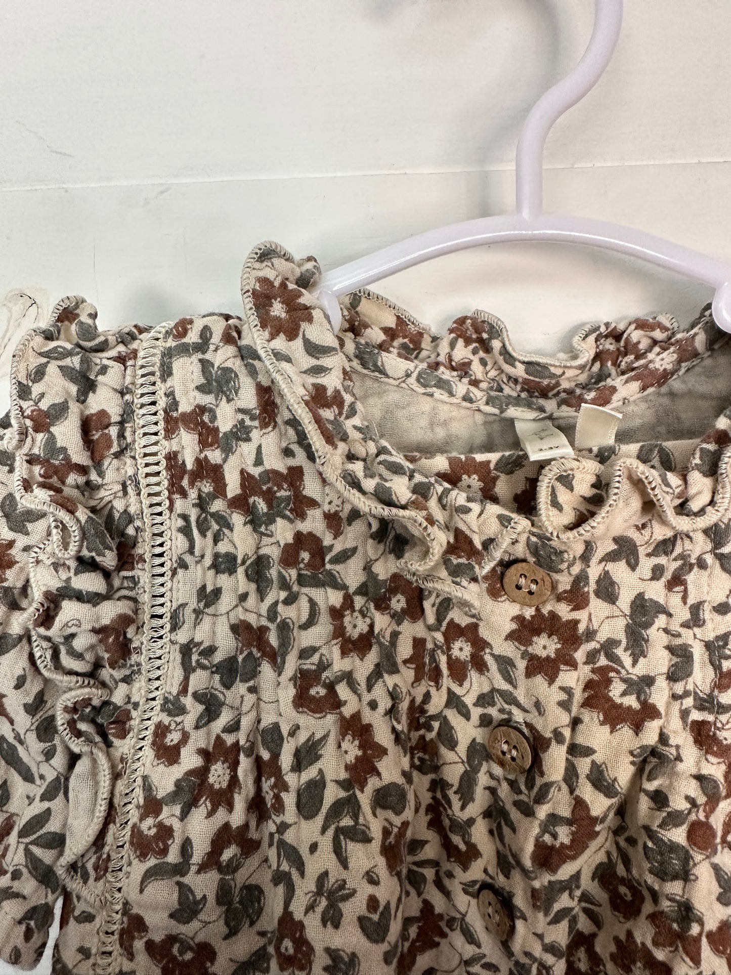 2-3T - Rylee + Cru Girls 2 Piece Skirt and Shirt Outfit - Neutral Florals