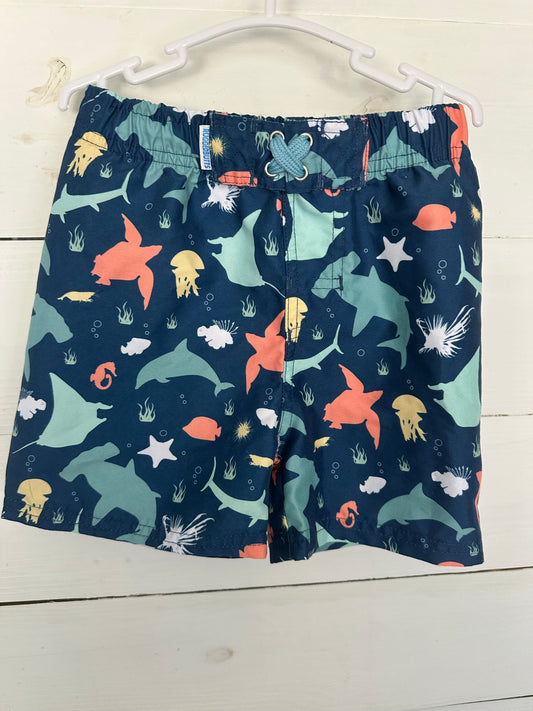 2T - Rugged Butts Navy with block colored sea animals