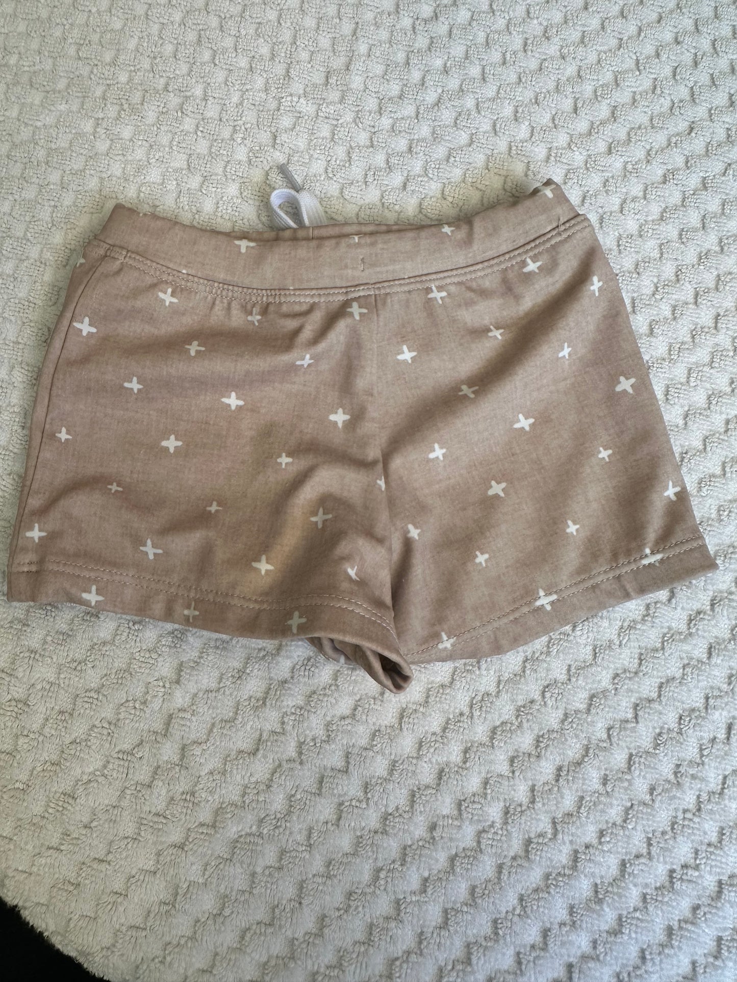 12-18M - Kortni Jeane Taupe  Swim Trunks - Euro Short Style